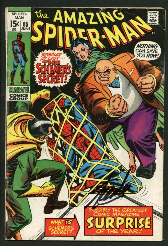 Stan Lee Signed Amazing Spider-Man #85 Comic Book Schemer/Kingpin PSA #W18788