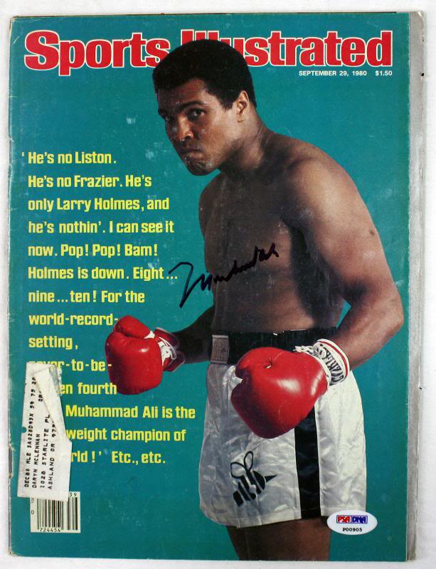 Muhammad Ali Boxing Authentic Signed Sports Illustrated 1980 PSA/DNA #P00905