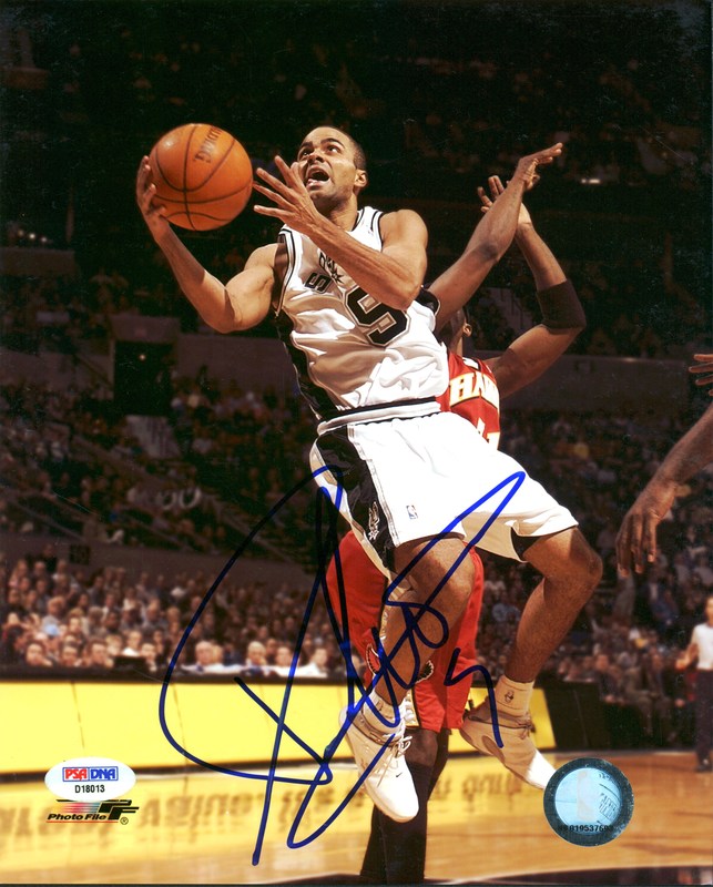 Spurs Tony Parker Signed Authentic 8X10 Photo Autographed PSA/DNA #D18013