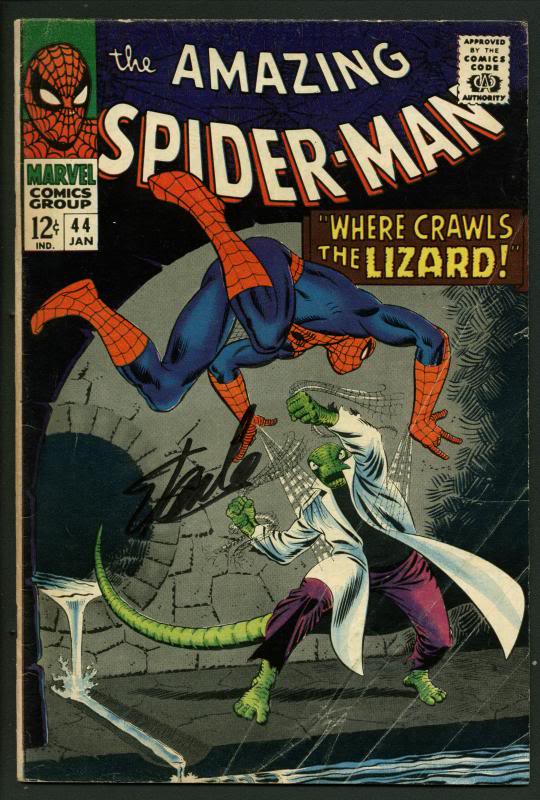 Stan Lee Signed Amazing Spider-Man #44 Comic Book The Lizard PSA/DNA #W18617