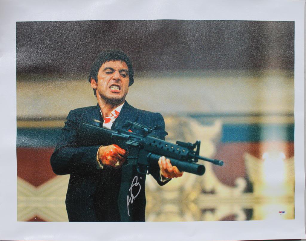 Al Pacino Scarface Authentic Signed 20X28 Canvas Autographed ITP PSA #4A98787