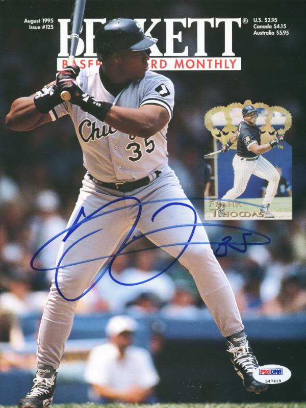 White Sox Frank Thomas Authentic Signed Magazine 1995 Beckett PSA/DNA #L47419