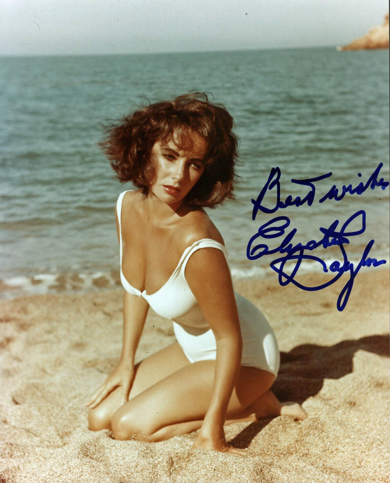 Elizabeth Taylor Suddenly Last Summer Authentic Signed 8X10 Photo PSA/DNA G57711
