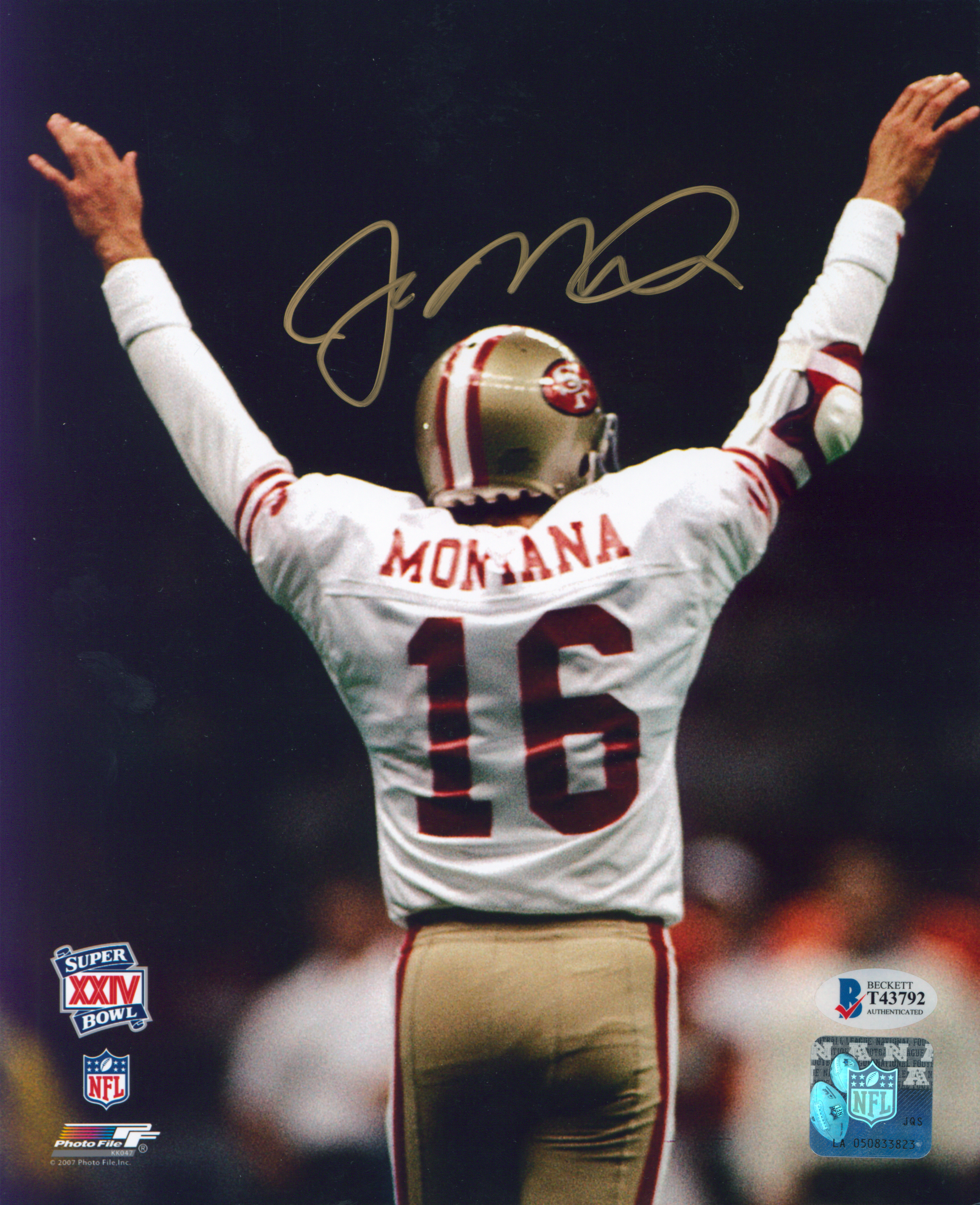 49ers Joe Montana Authentic Signed 8x10 Super Bowl XXIV Photo Autographed BAS
