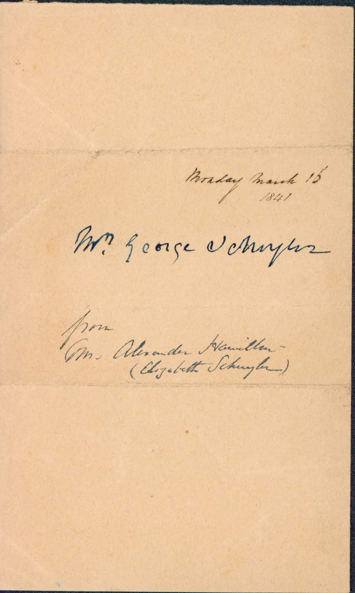 Elizabeth Hamilton Authentic Signed 4x6.5 Handwritten Letter JSA #BB37559