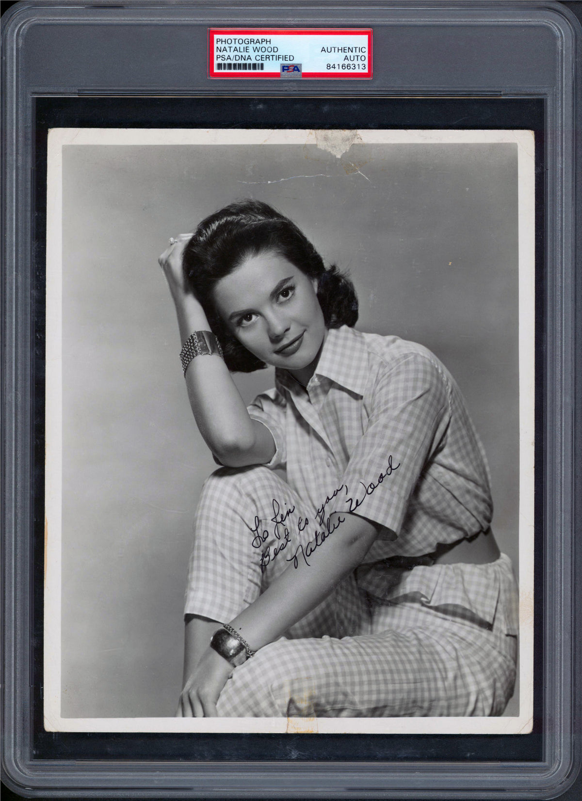 Natalie Wood Rebel Without a Cause Authentic Signed 8x10 Photo PSA/DNA Slabbed