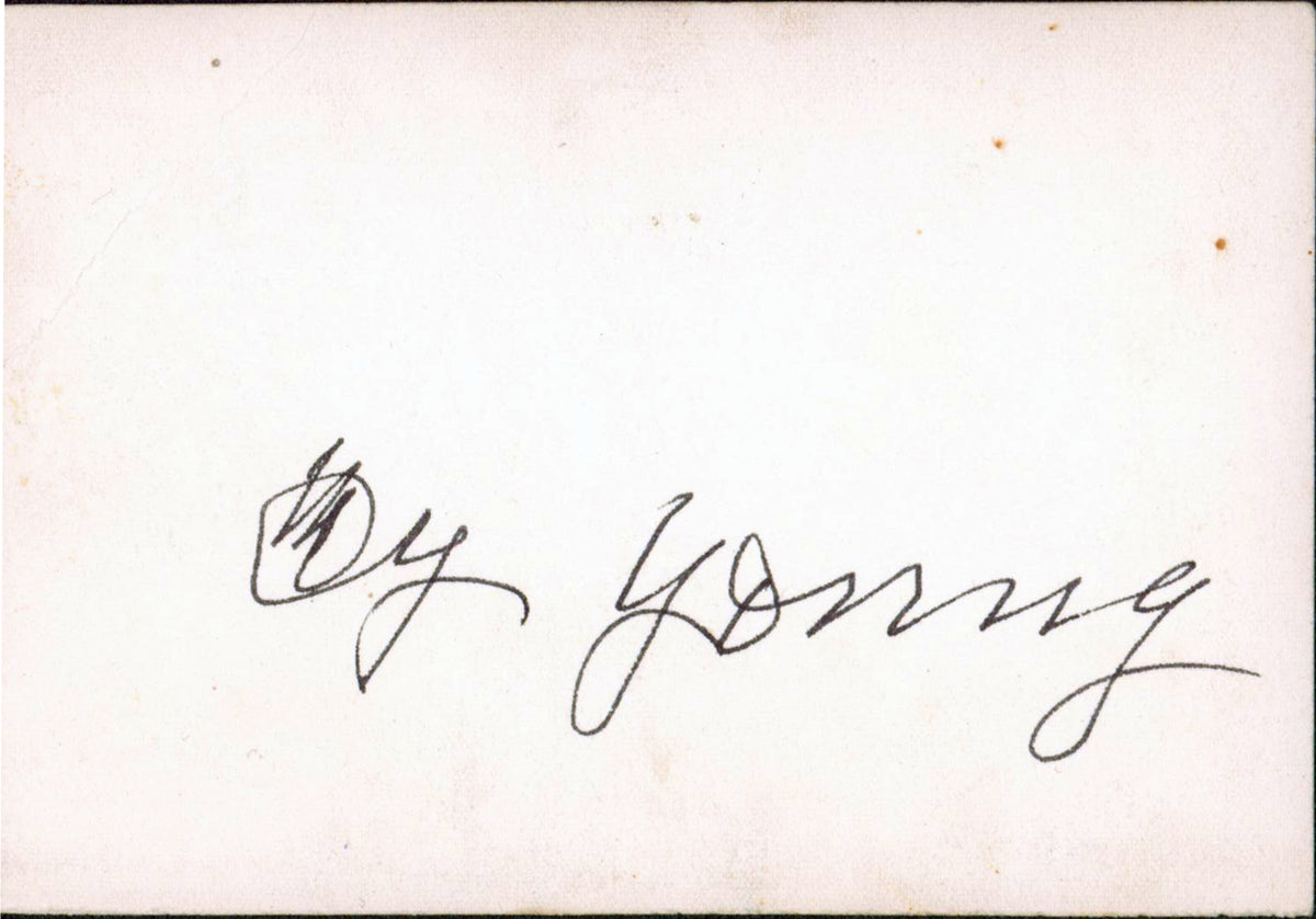 Cy Young Authentic Double Signed Black & White Vintage 3.5x5 Photo JSA #BB30597