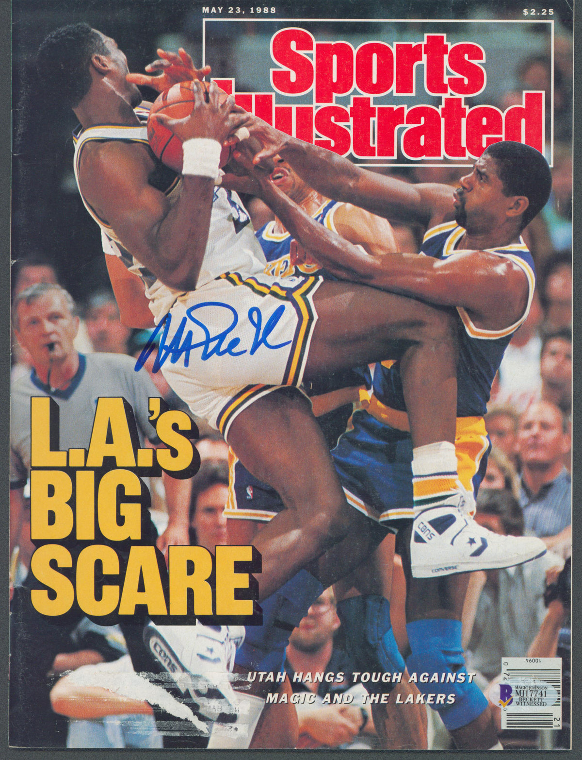 Lakers Magic Johnson Signed May 1988 Sports Illustrated Magazine BAS #MJ17741