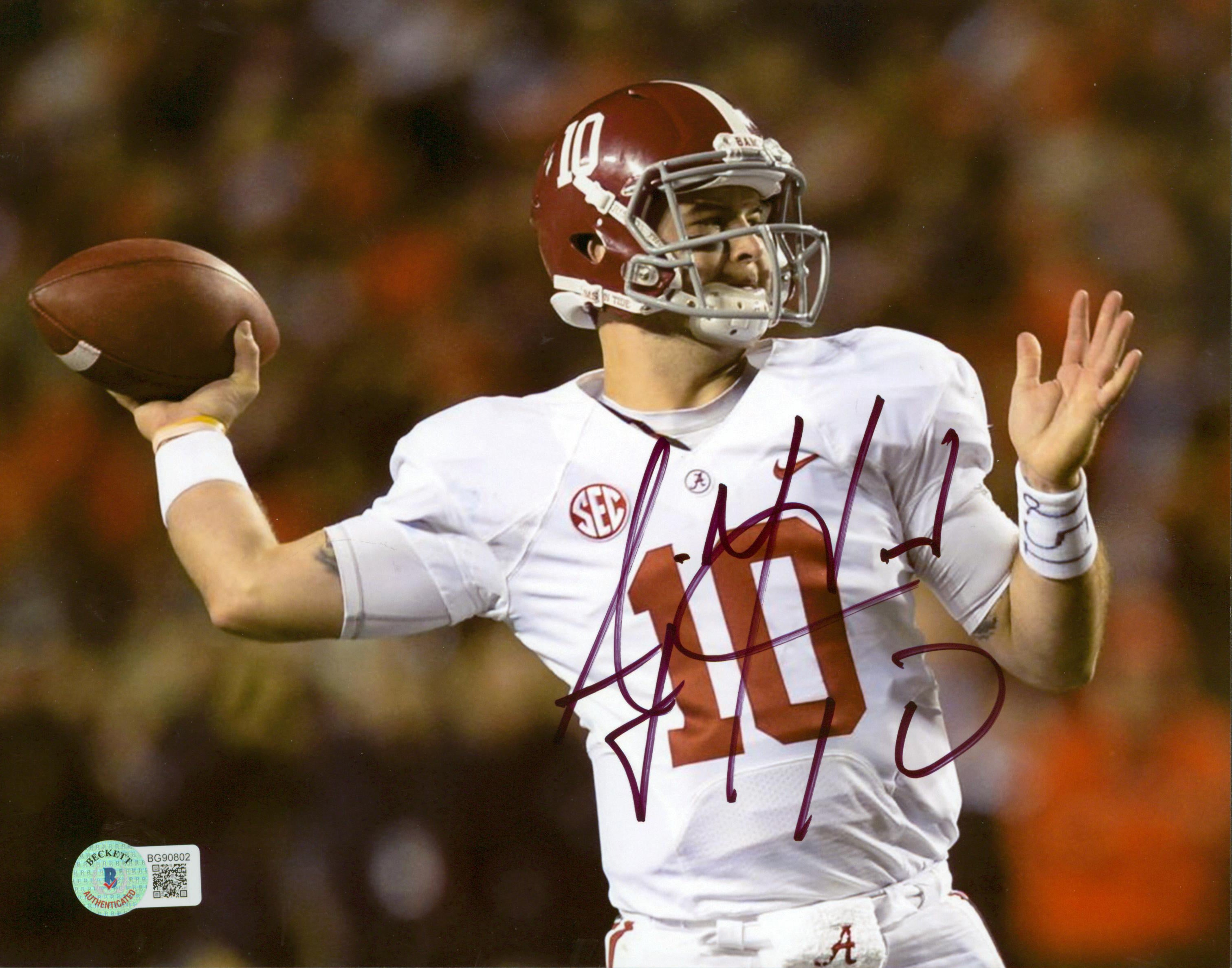 Bengals AJ McCarron Authentic Signed 8x10 Photo Autographed BAS #BG90802