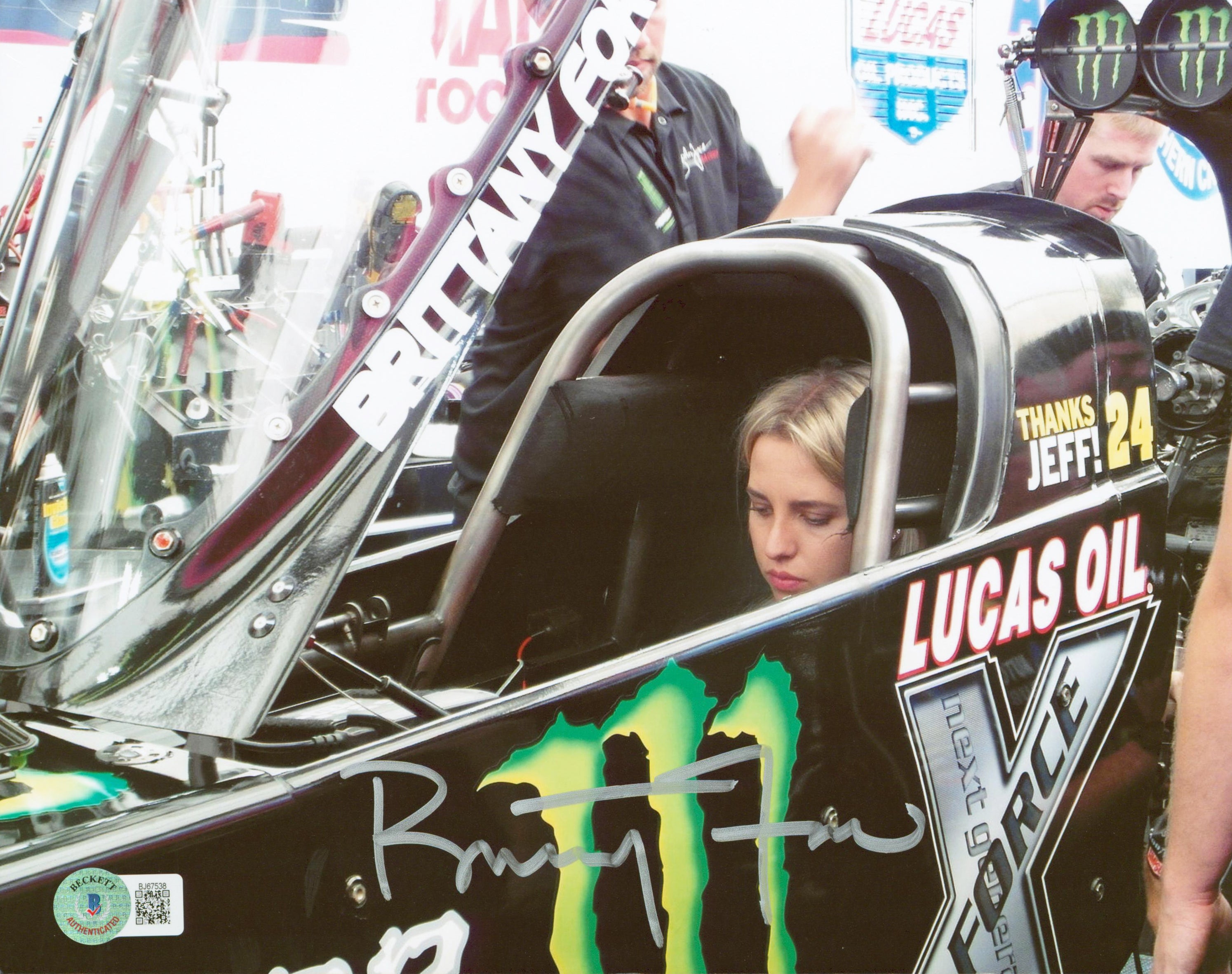 Brittany Force NHRA Authentic Signed 8x10 Horizontal Photo Autographed BAS 1