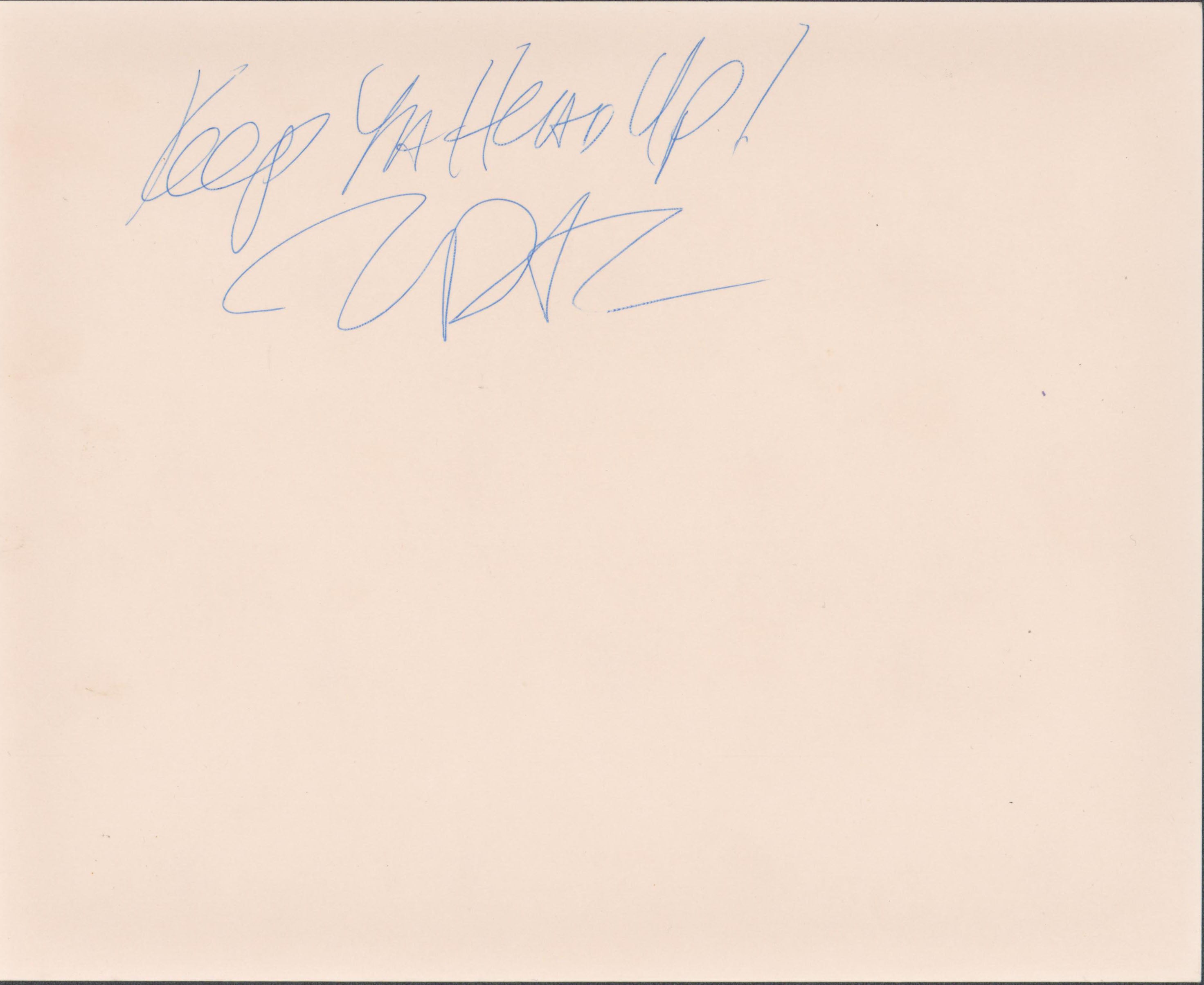 Tupac Shakur Keep Ya Head Up! Authentic Signed 8x10 Promotional Photo JSA
