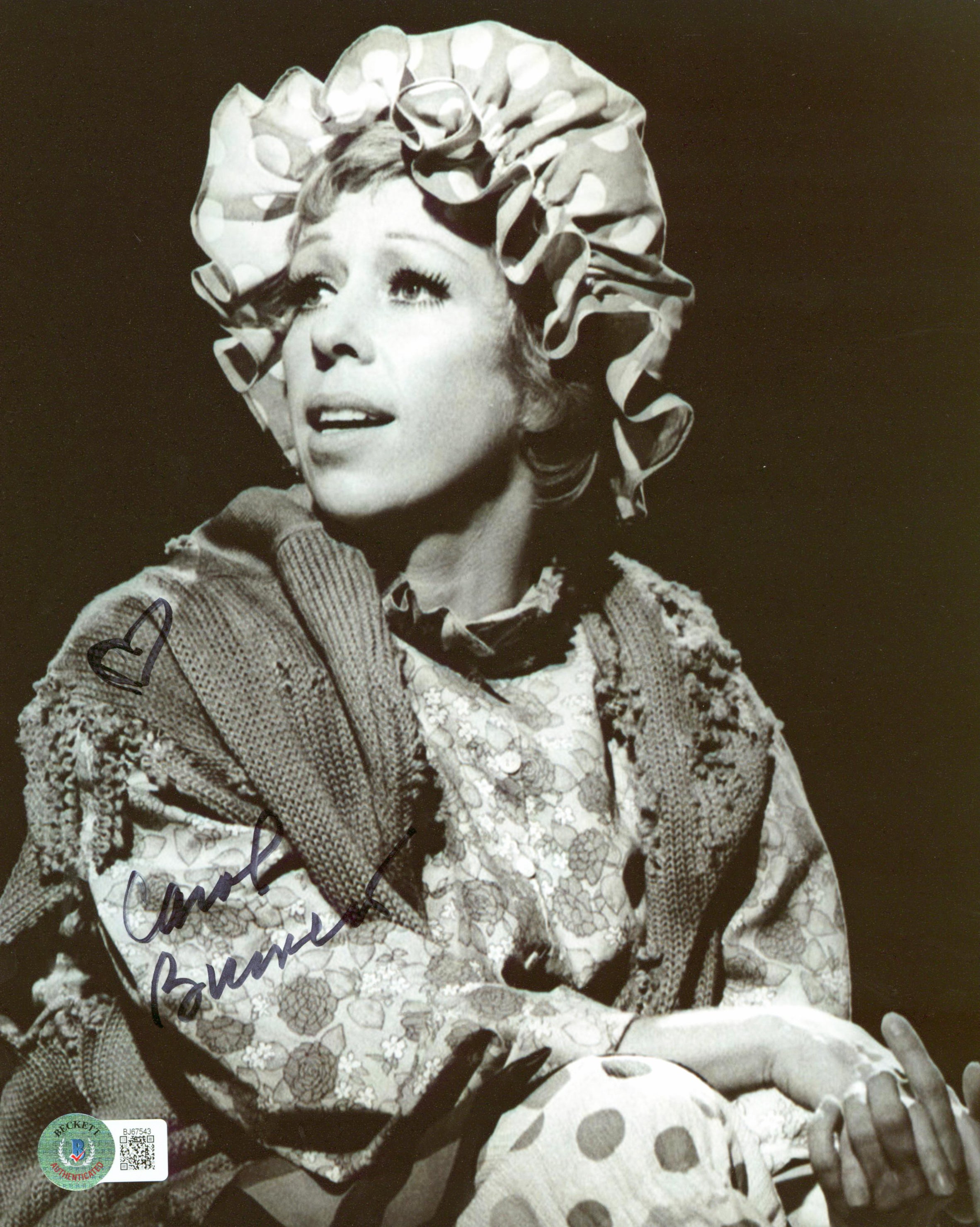 Carol Burnett Authentic Signed 8x10 Photo Autographed BAS #BJ67543