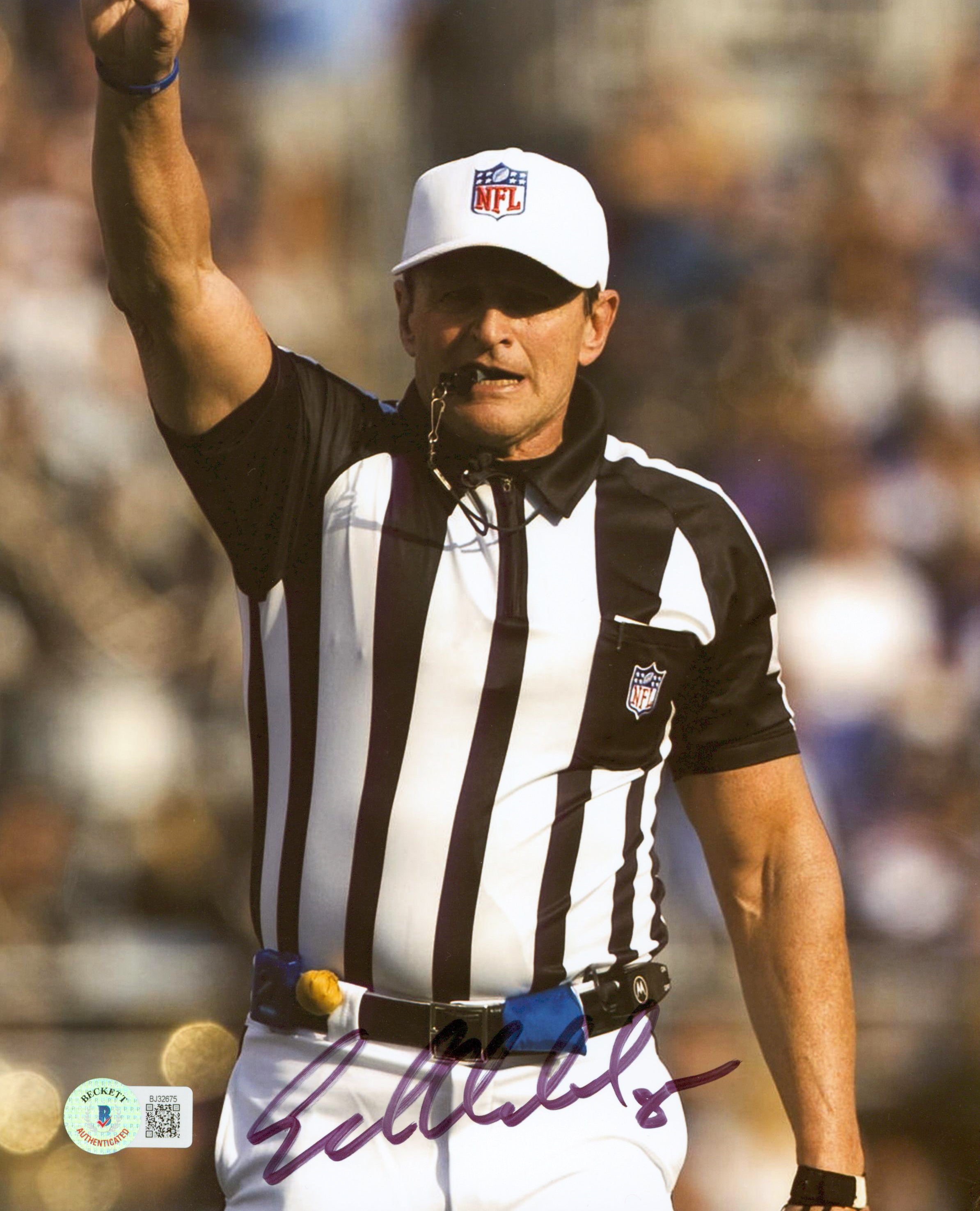 Ed Hochuli Authentic Signed 8x10 Photo Autographed BAS #BJ32675