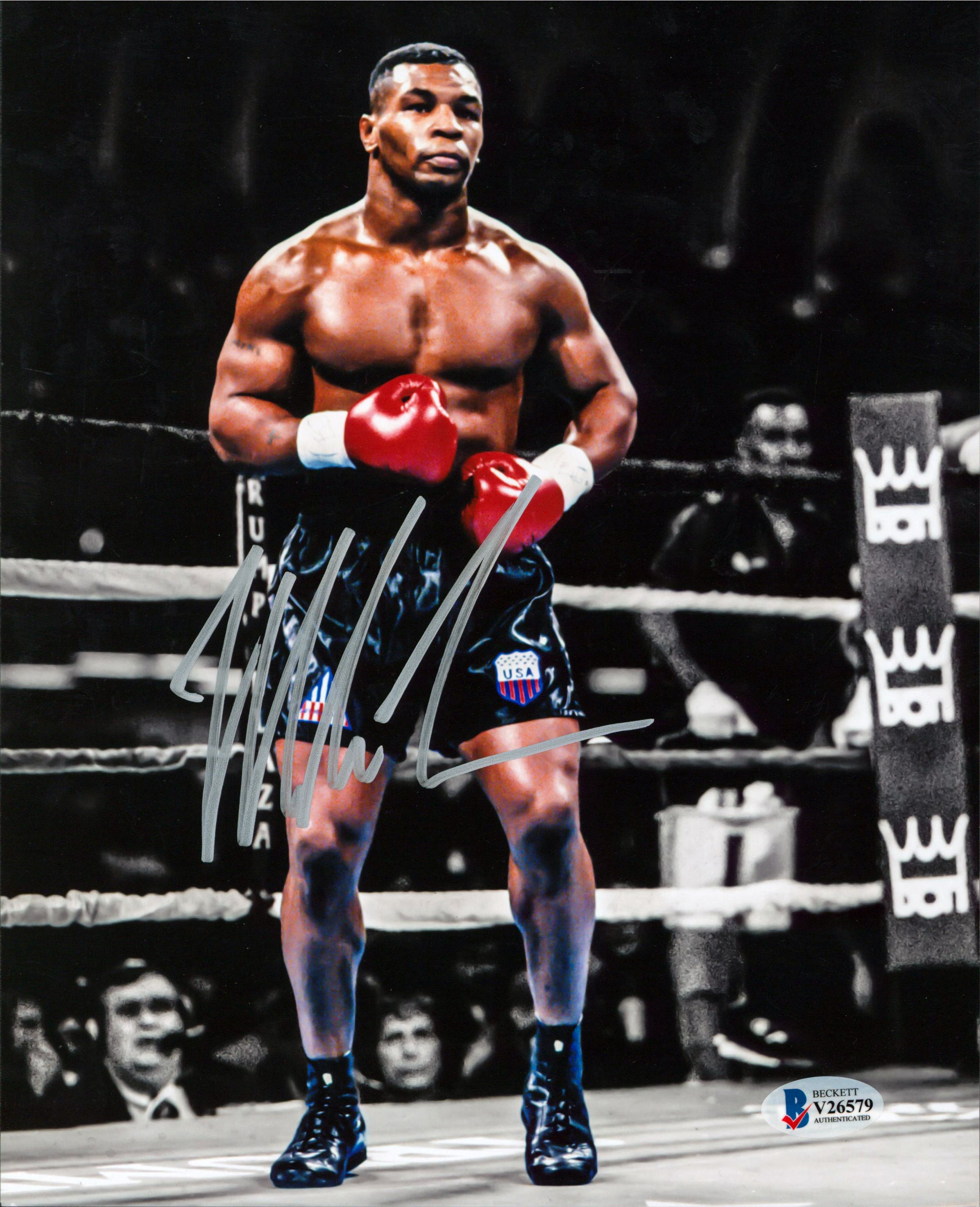 Mike Tyson Authentic Signed 8x10 Vertical Spotlight Photo Autographed BAS