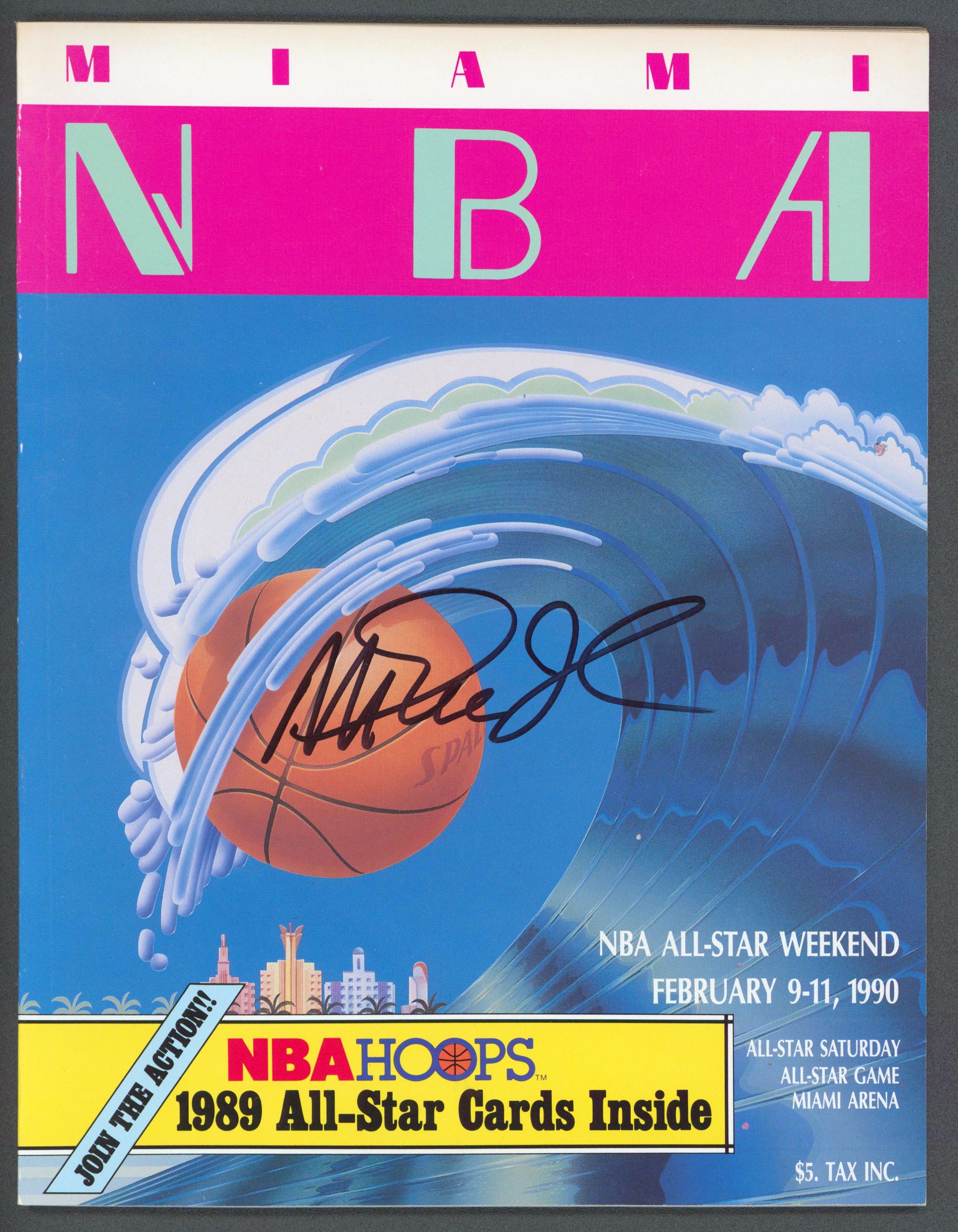 Lakers Magic Johnson Authentic Signed 1990 NBA ASG Program BAS Wit #WJ91984