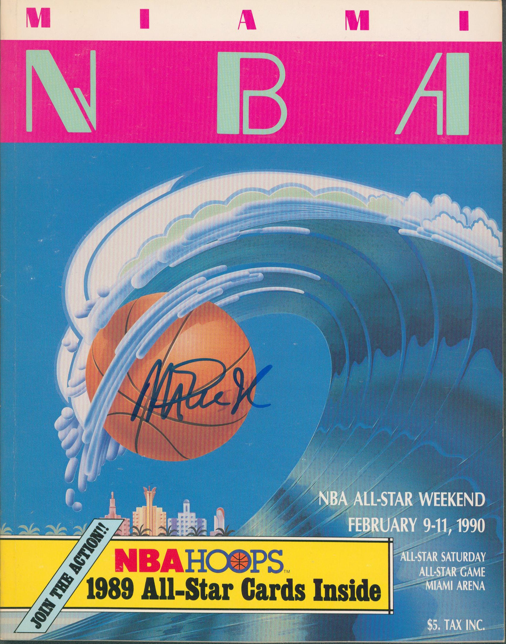 Lakers Magic Johnson Authentic Signed 1990 NBA ASG Program BAS Witness #MJ19910