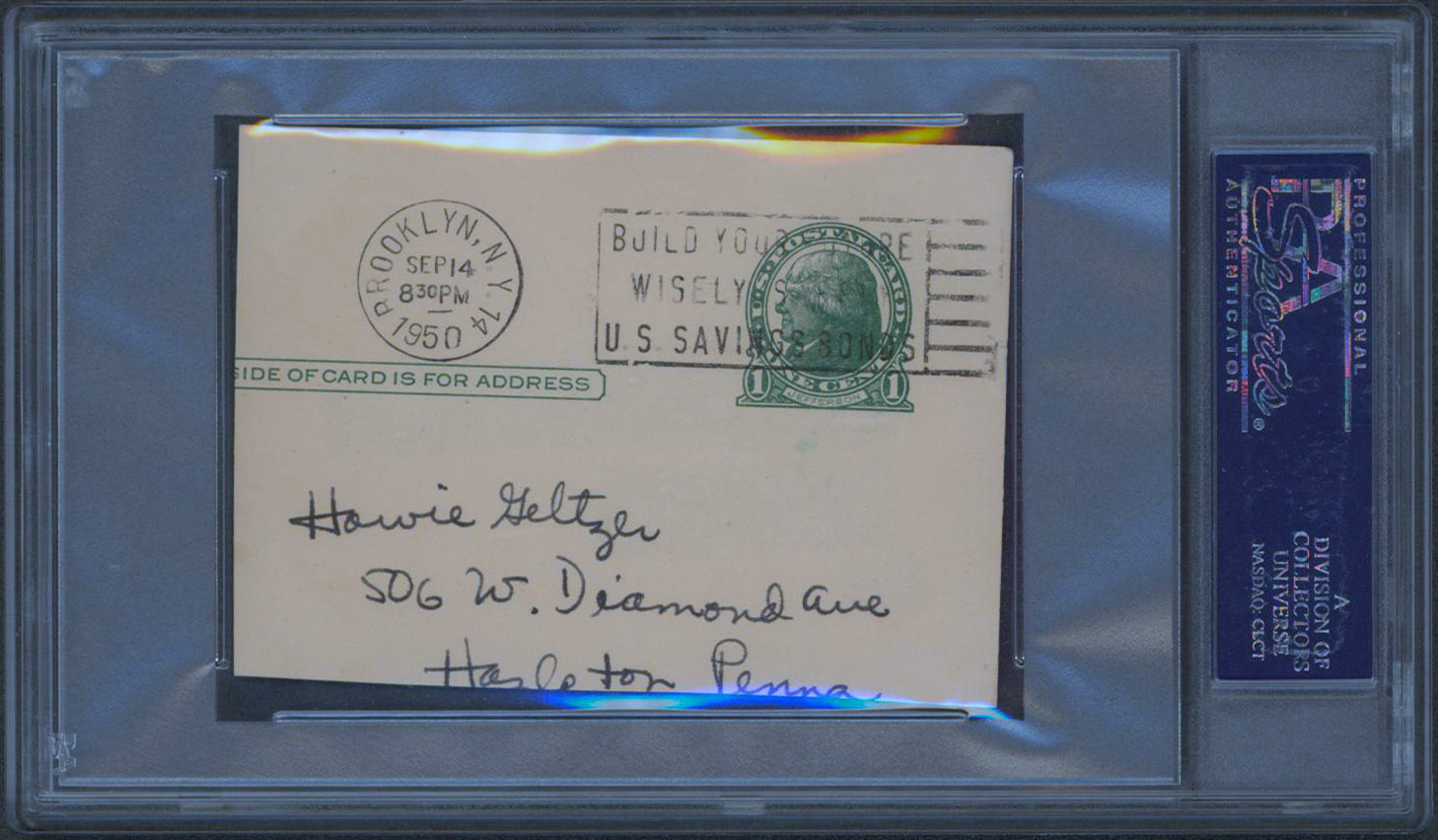 Dodgers Jackie Robinson Authentic Signed 3.75x3.85 Cut Signature PSA/DNA Slabbed