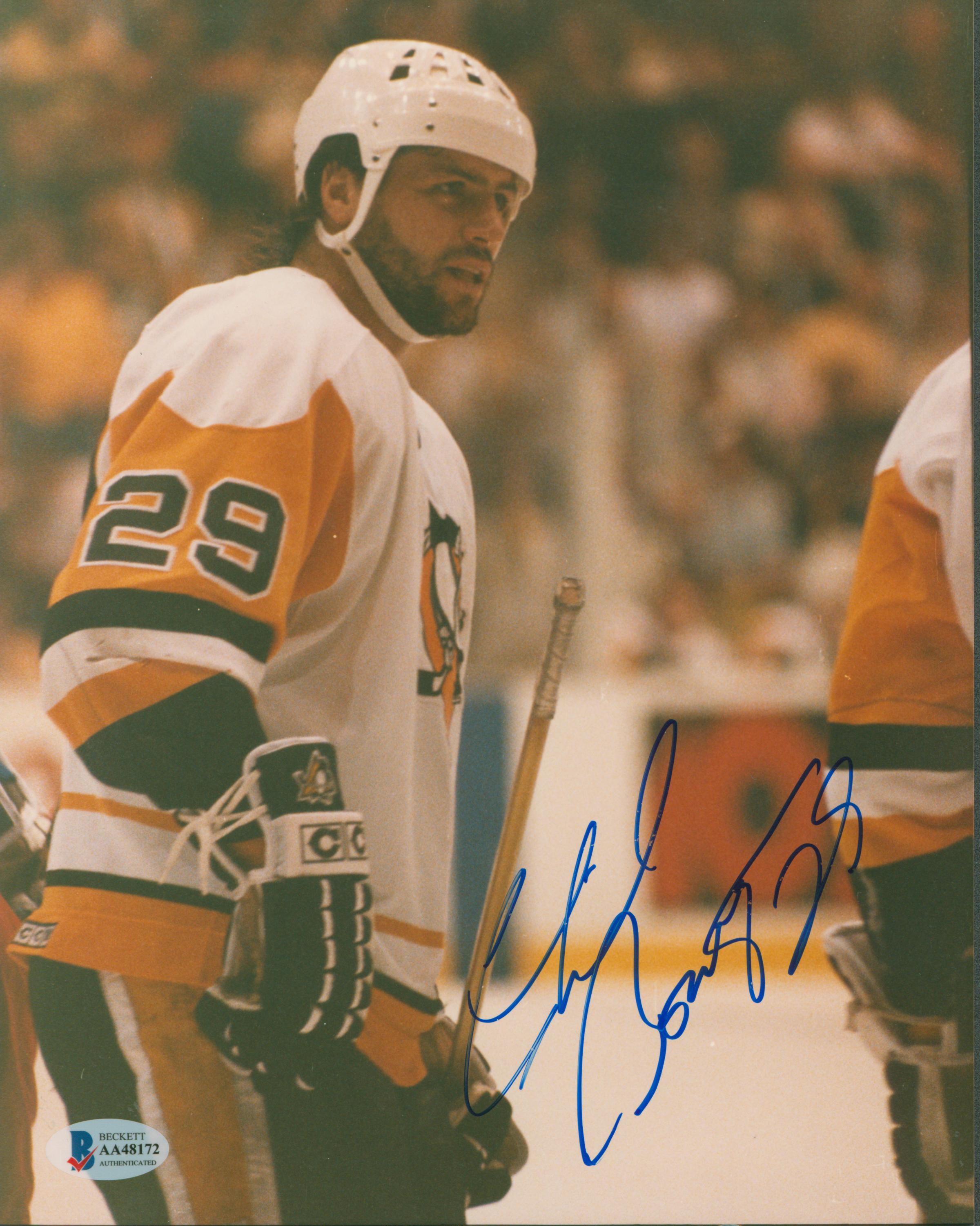 Penguins Phil Bourque Authentic Signed 8x10 Photo Autographed BAS #AA48172