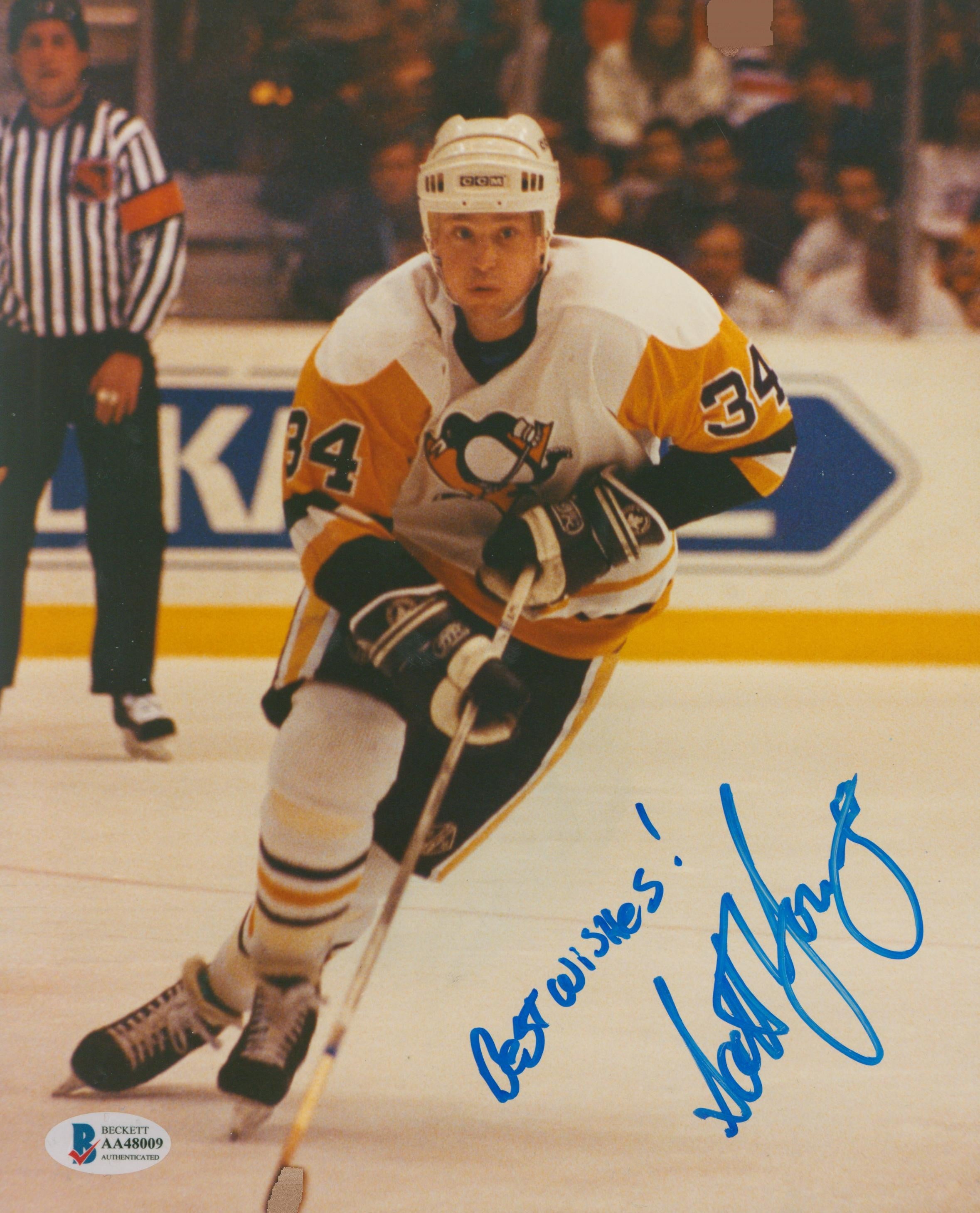 Penguins Scott Young Best Wishes! Authentic Signed 8x10 Photo BAS #AA48009