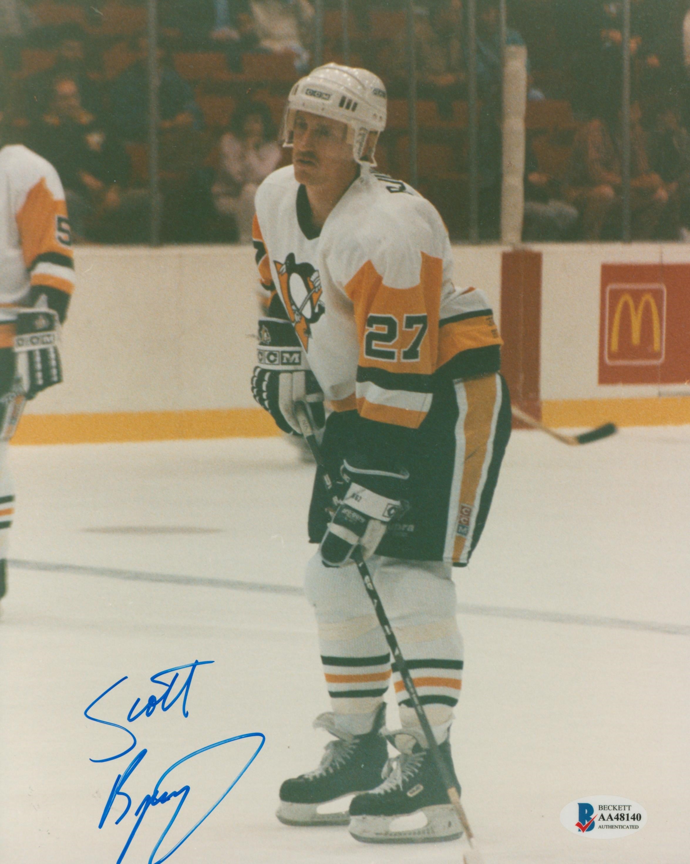 Penguins Scott Bjugstad Authentic Signed 8x10 Photo Autographed BAS #AA48140