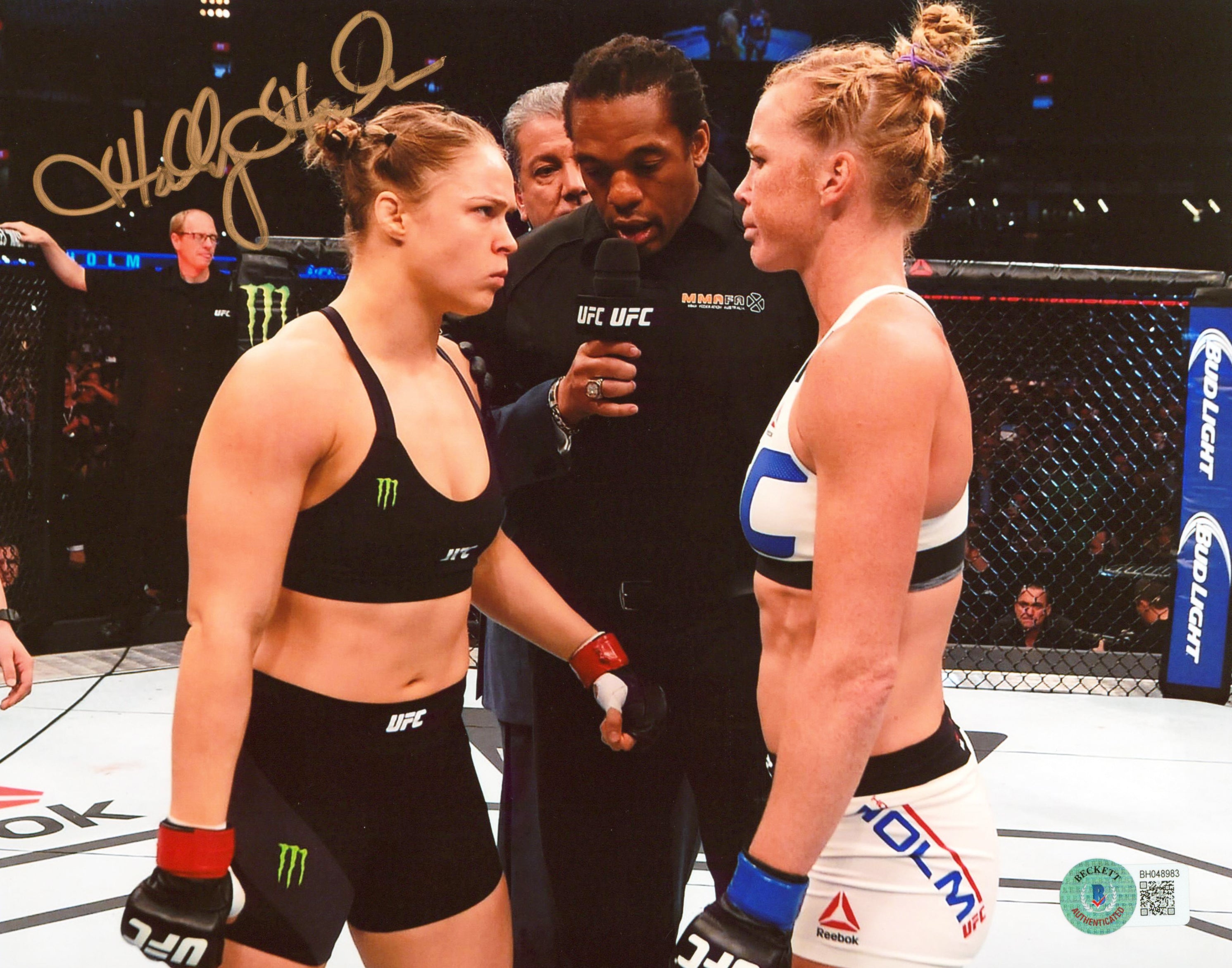 Holly Holm UFC Authentic Signed 8x10 Photo Autographed BAS #BH048983