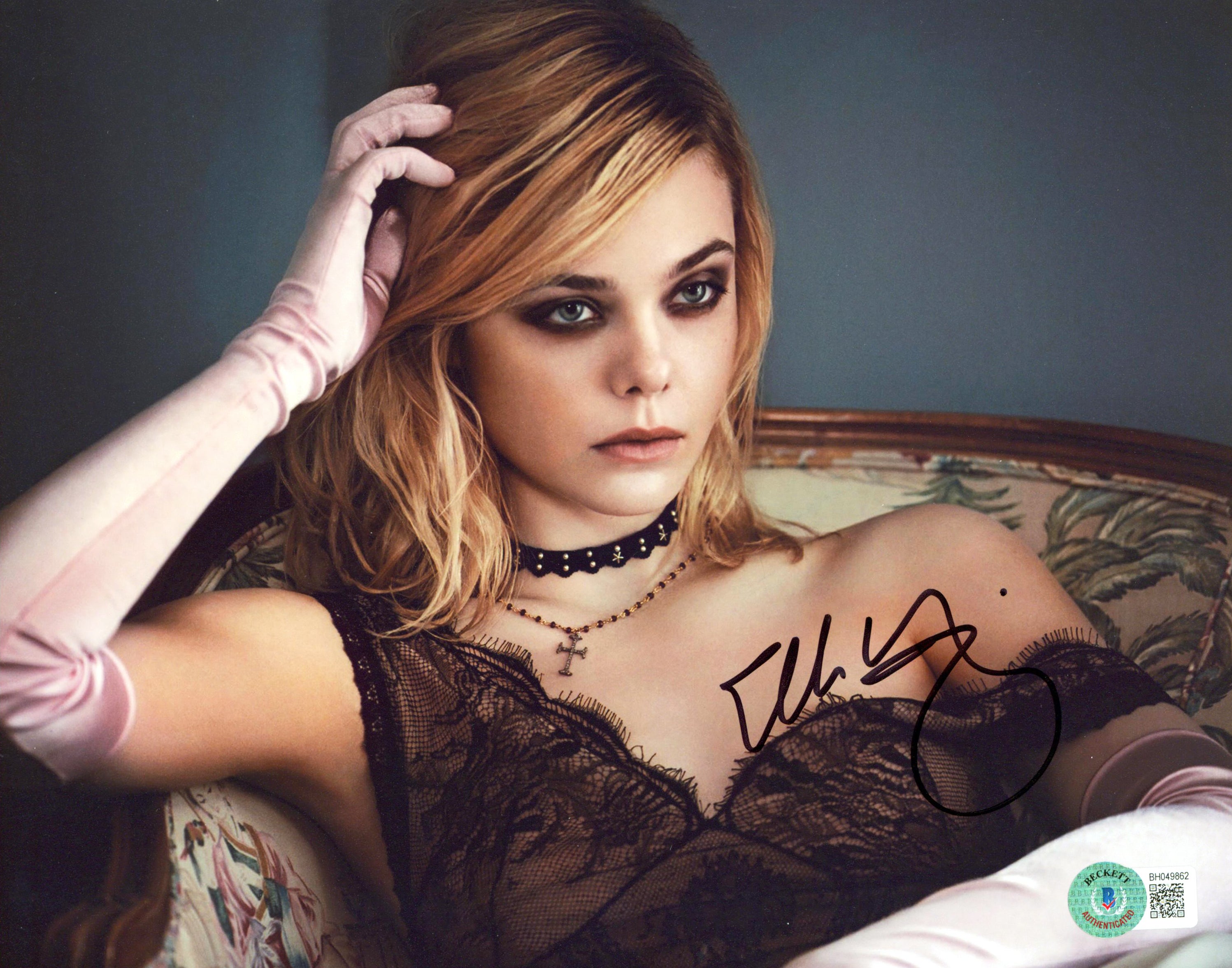 Elle Fanning Maleficent Authentic Signed 8x10 Sexy Photo BAS #BH049862