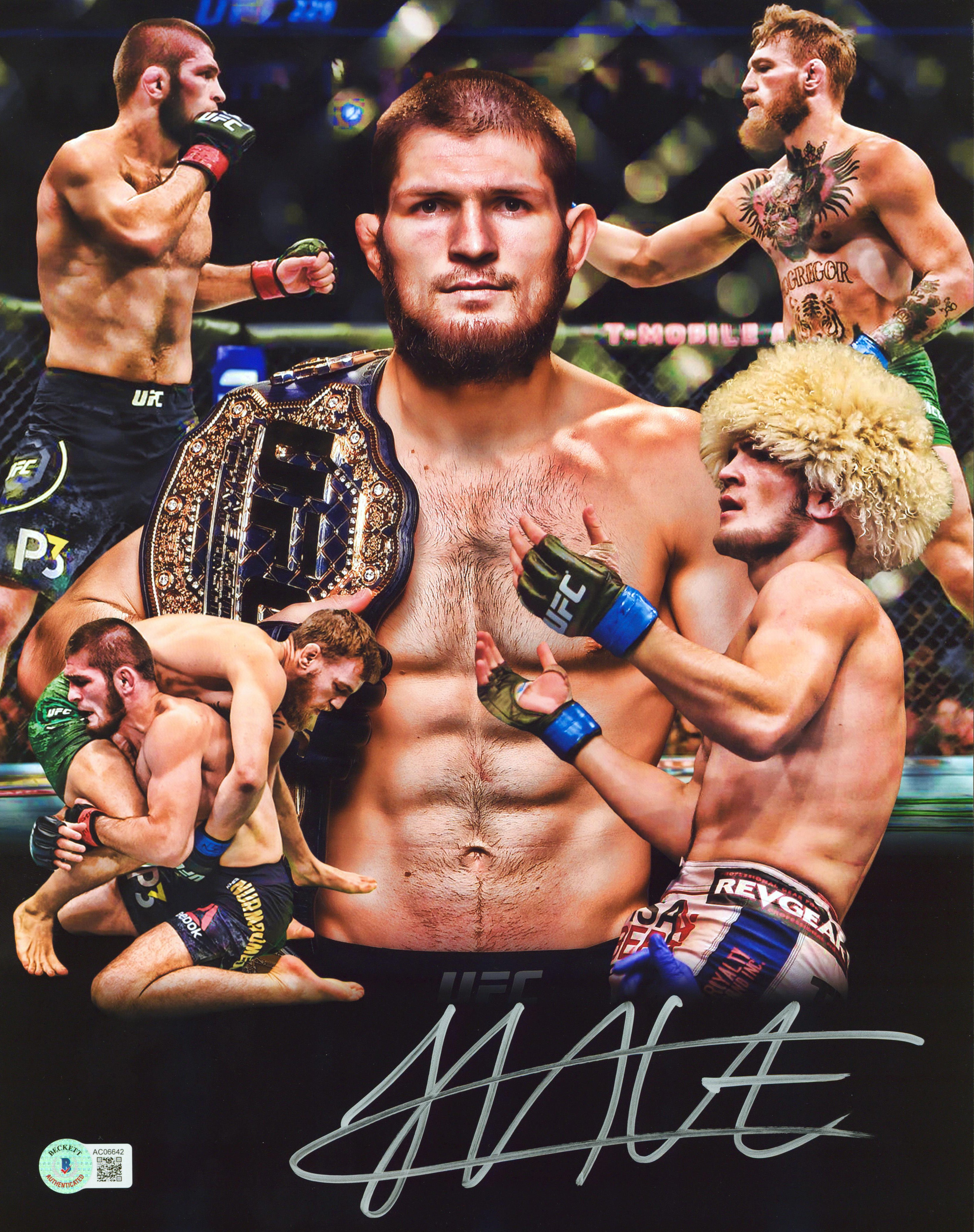 Khabib Nurmagomedov Authentic Signed 11x14 Vertical Photo Autographed BAS