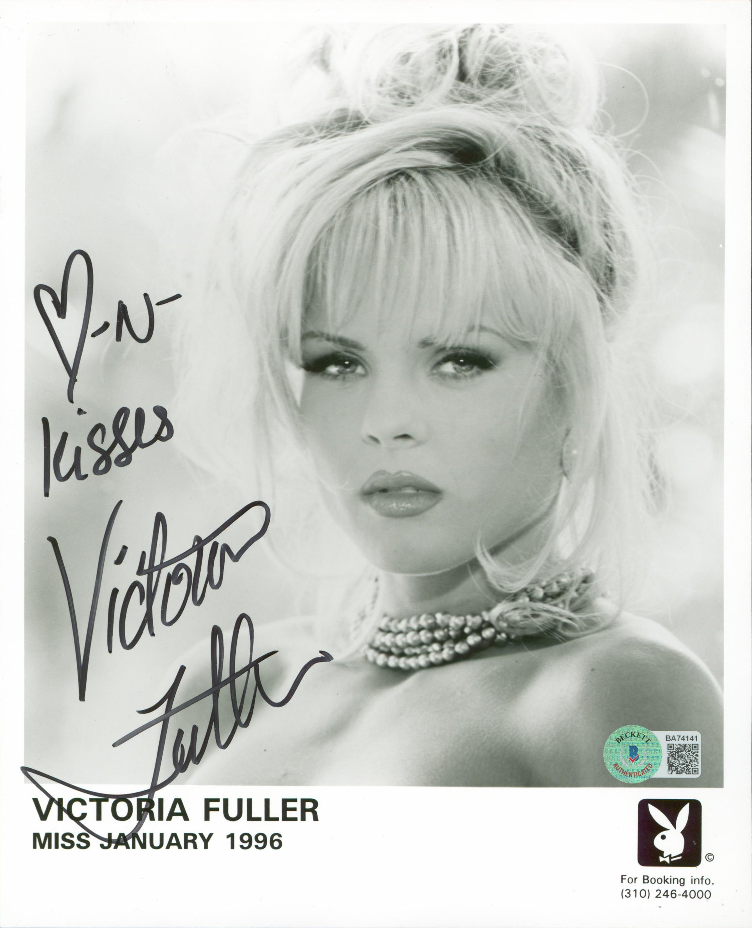 Victoria Fuller Playboy Authentic Signed 8x10 Photo Autographed BAS #BA74141