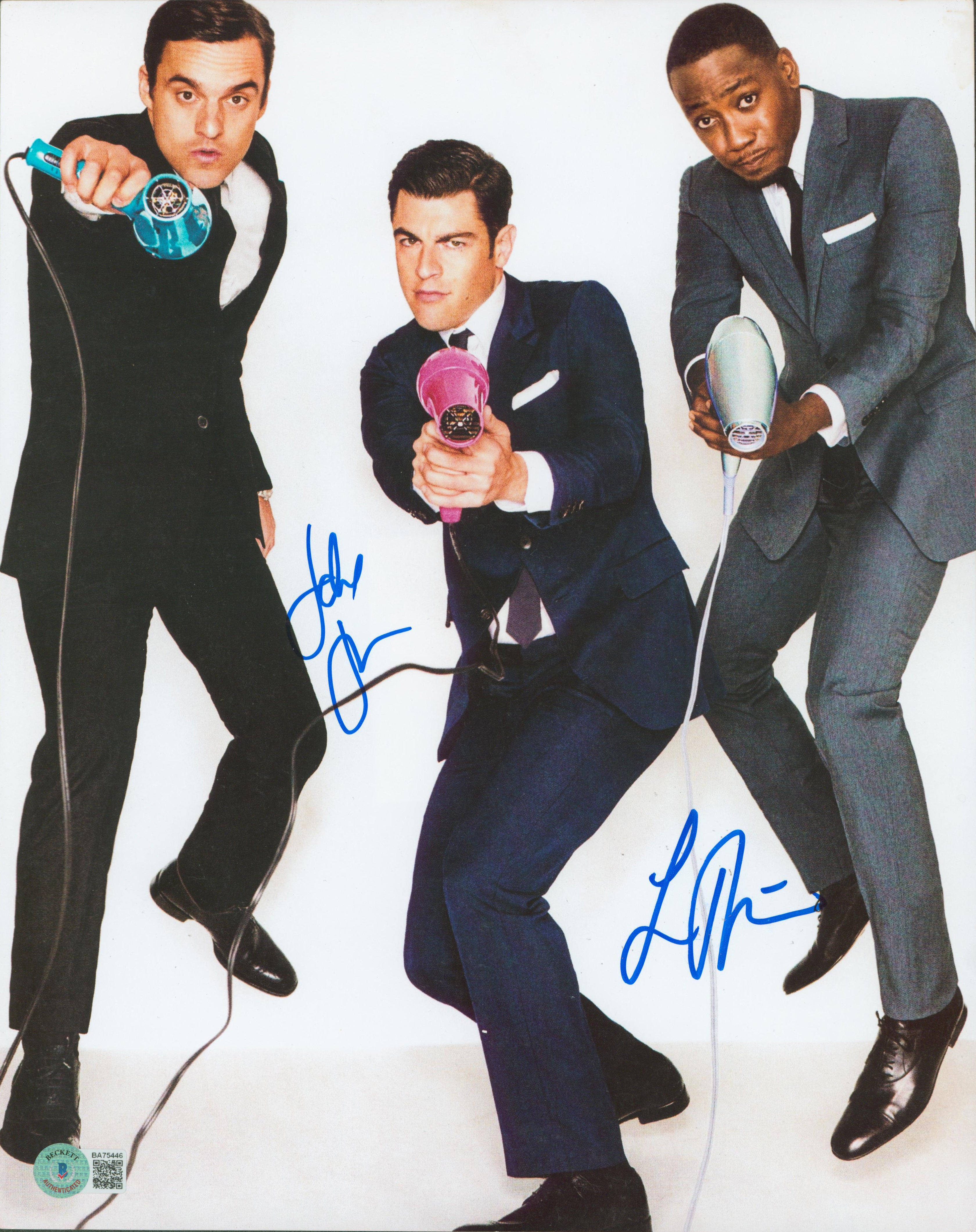 Lemorne Morris & Max Greenfield New Girl Signed 11x14 Photo BAS #BA75446