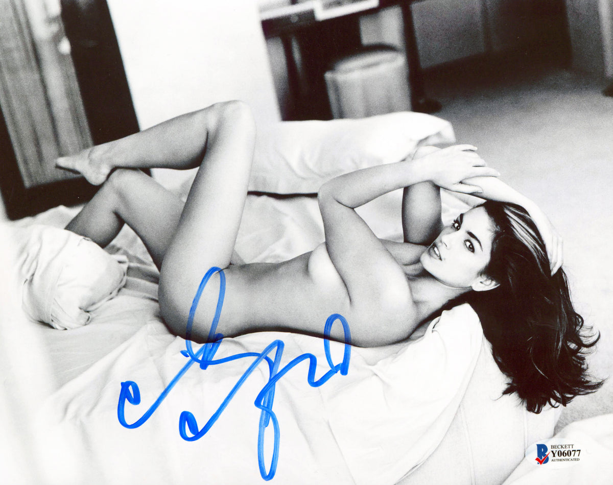 Cindy Crawford Model Authentic Signed 8x10 Sexy Photo Autographed BAS #Y06077