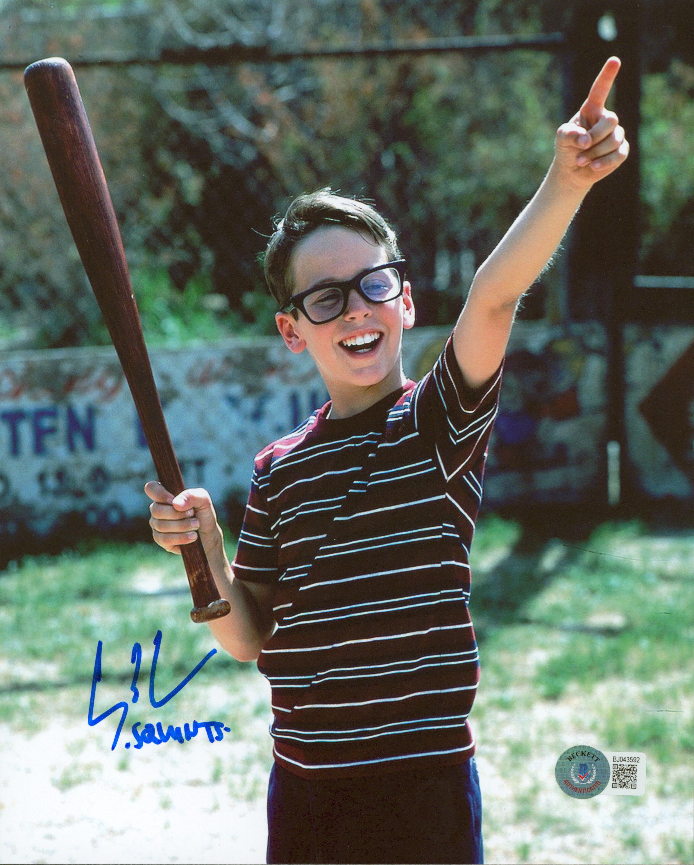 ** HOLIDAY DOORBUSTER ** Chauncey Leopardi The Sandlot "Squints" Signed 8x10 Pointing Photo BAS