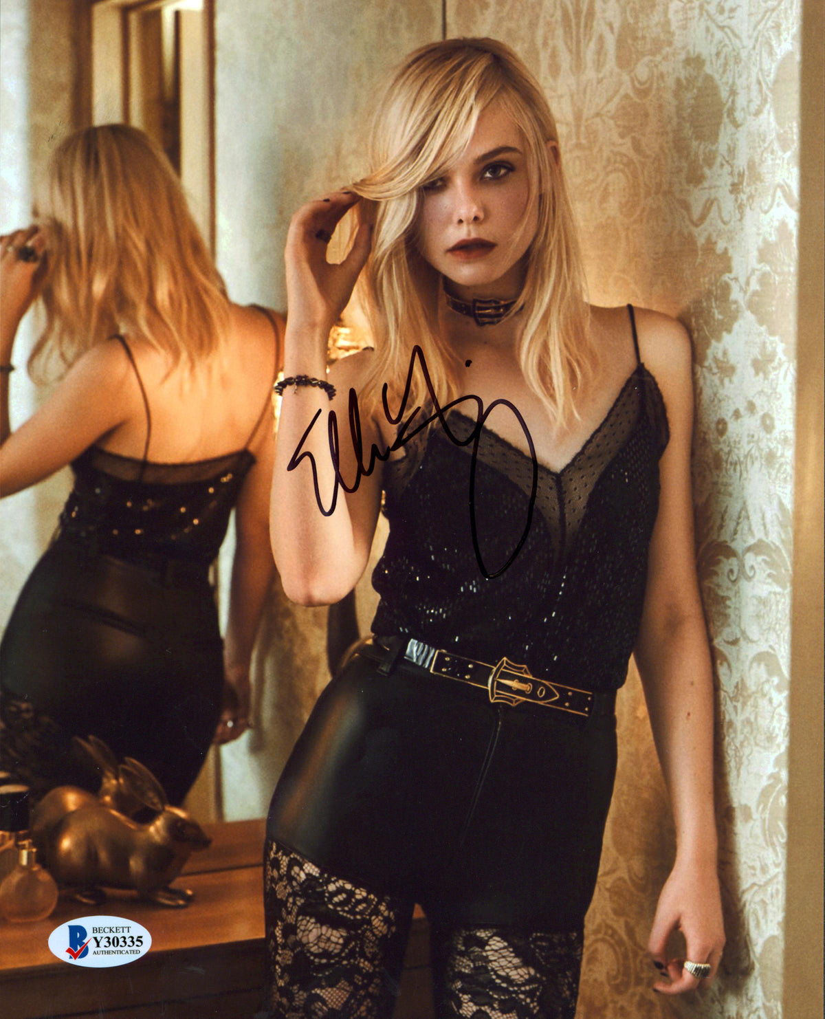 Elle Fanning Maleficent Authentic Signed 8x10 Photo Autographed BAS #Y30335