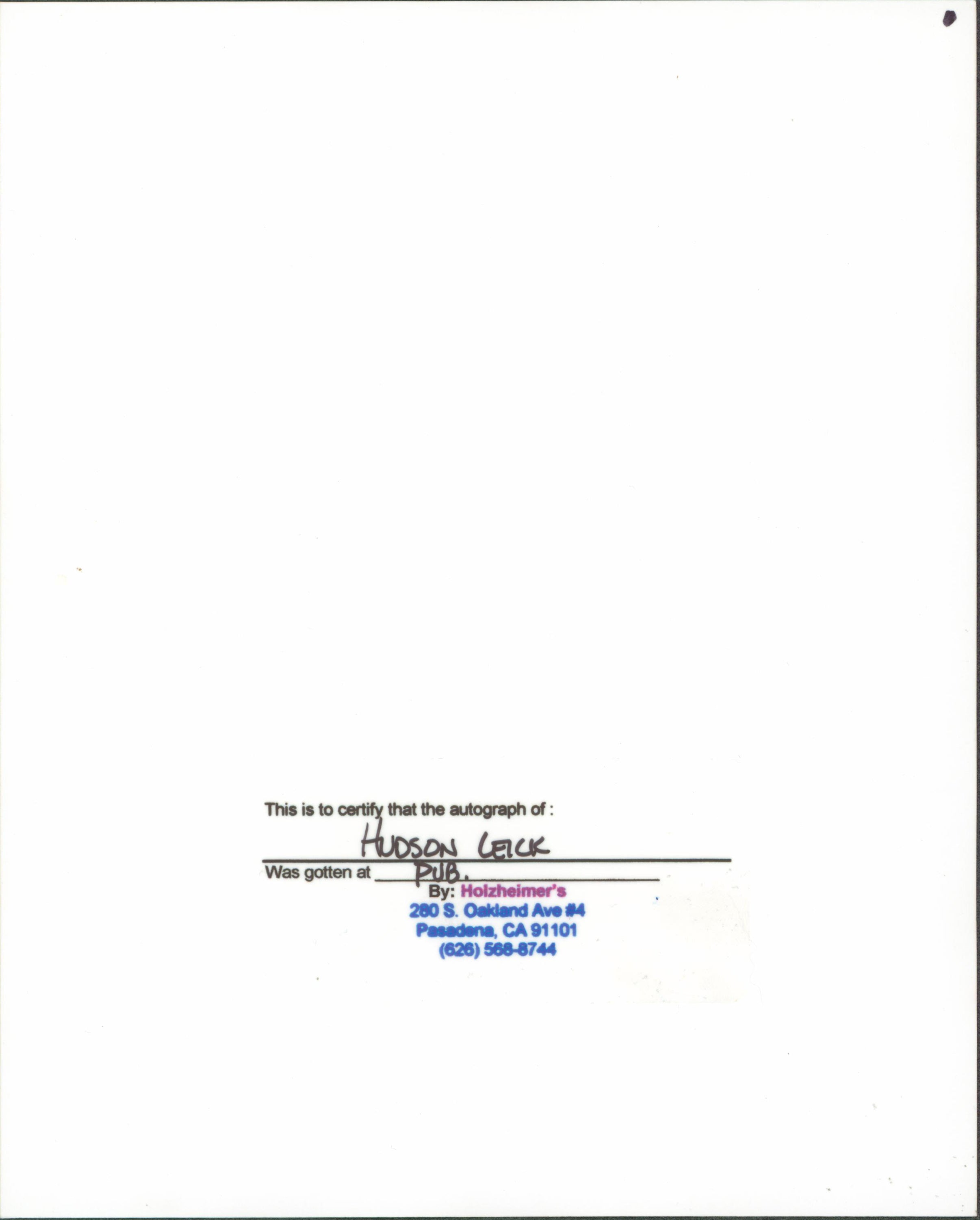 Hudson Leick Xena Warrior Princess Authentic Signed 8x10 Photo BAS #BA52973