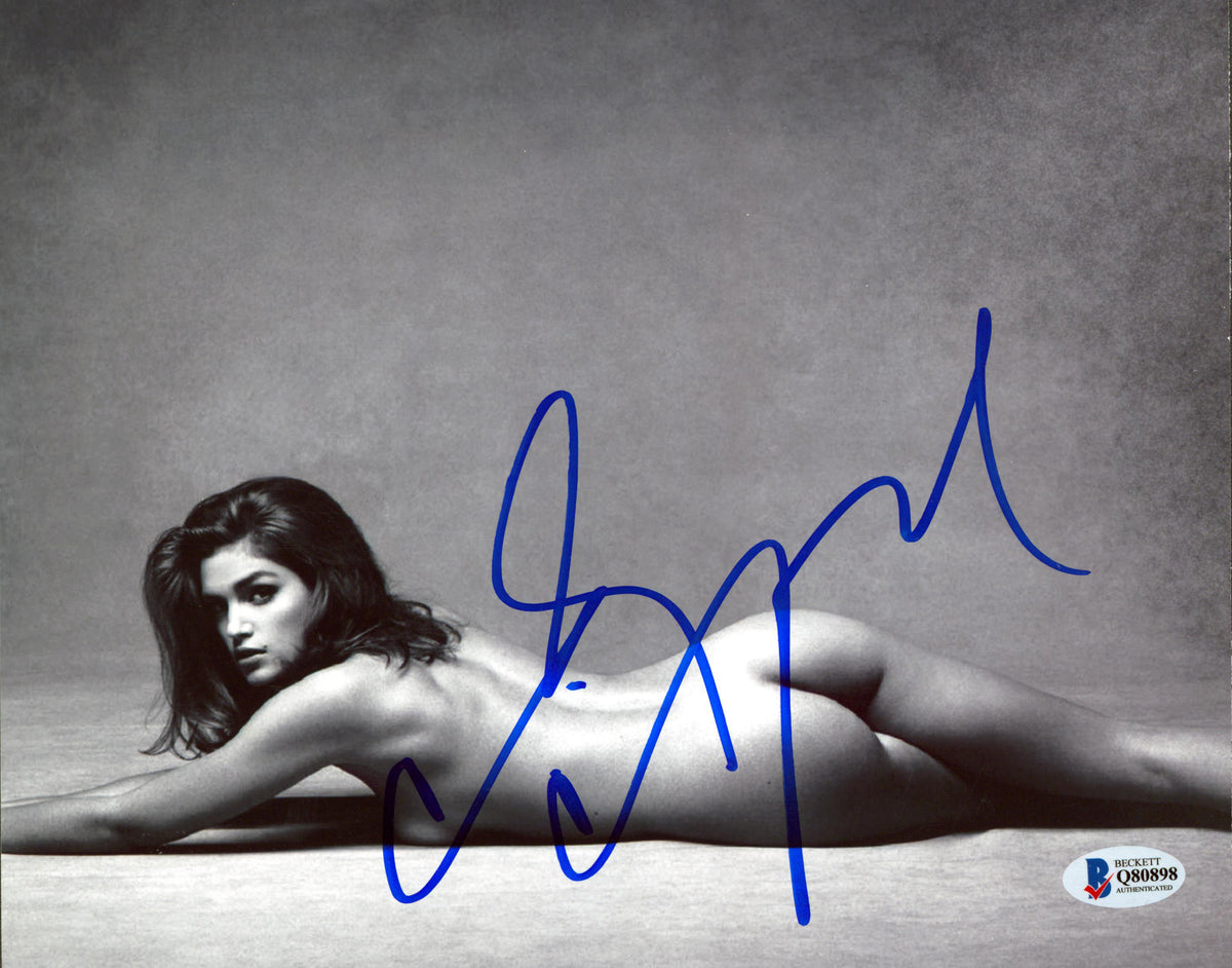 Cindy Crawford Model Authentic Signed 8x10 Sexy Photo Autographed BAS #Q80898