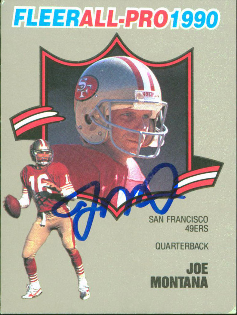 49ers Joe Montana Authentic Signed 1990 Fleer All-Pro #1 Card BAS #BB84994