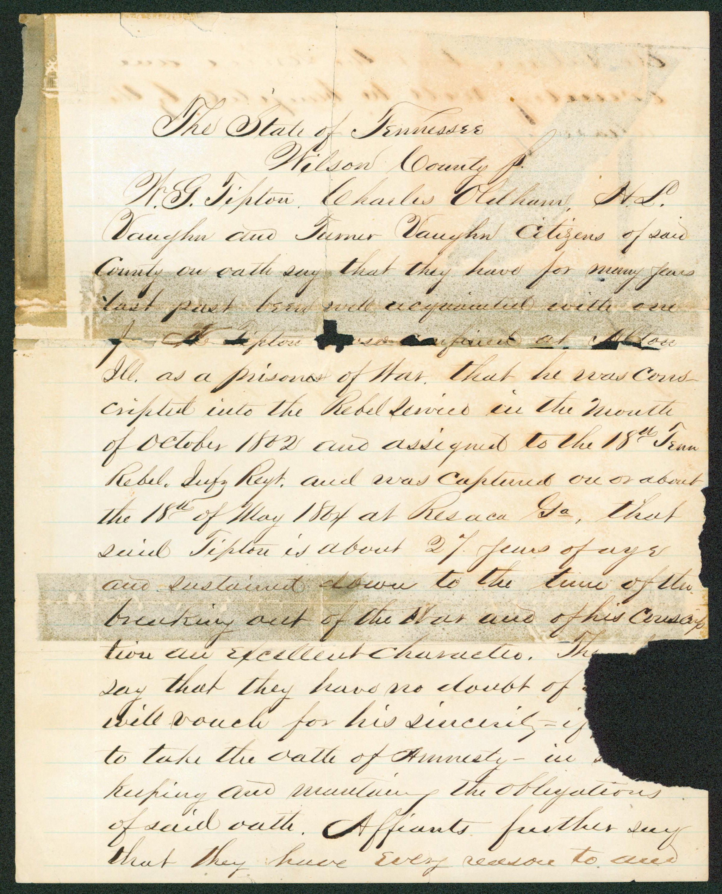 Abraham Lincoln Jan. 13, 1865 Signed Handwritten Endorsement Document BAS LOA