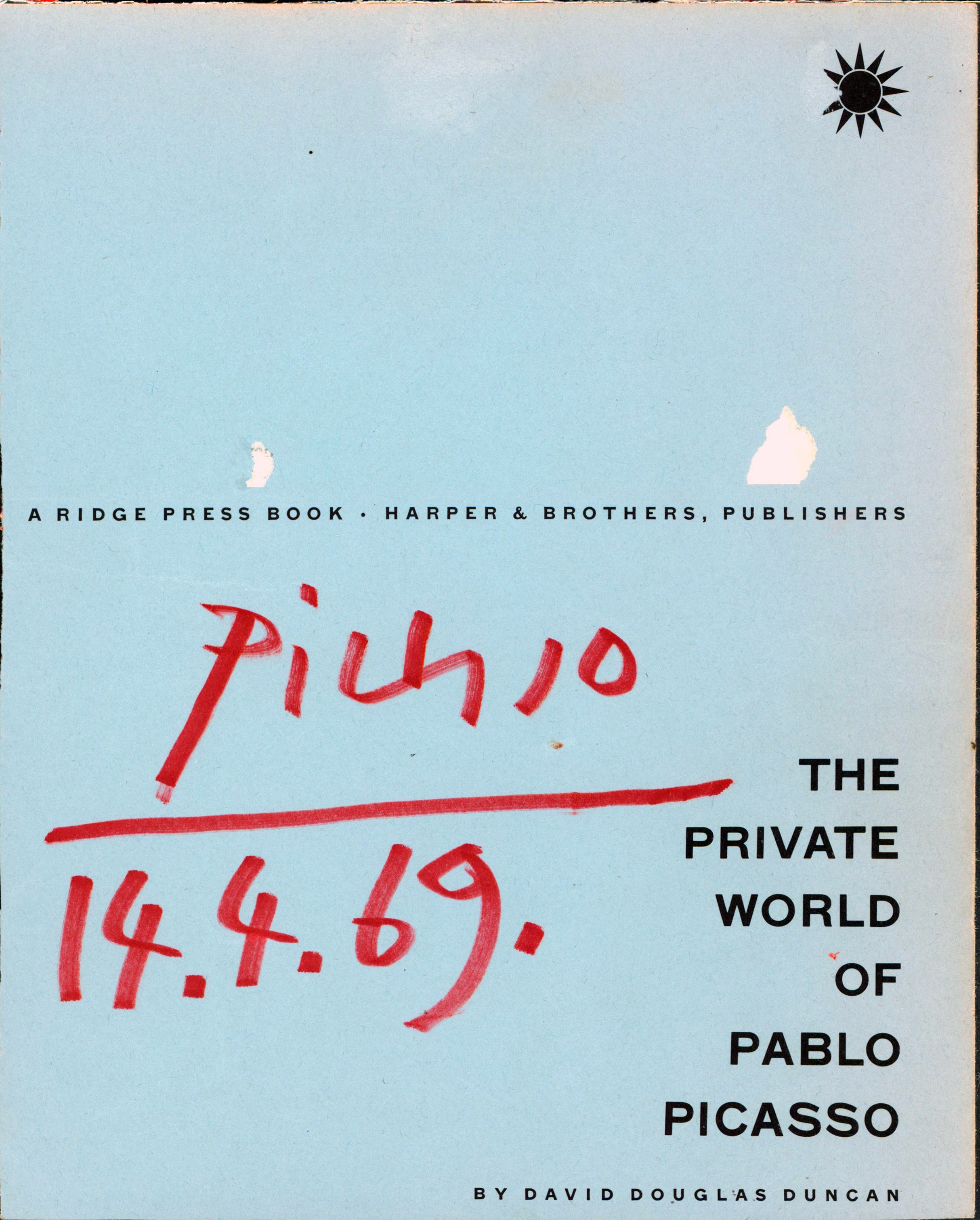 Pablo Picasso "14.4.69" Authentic Signed 8x10 Book Title Page BAS #AB14164