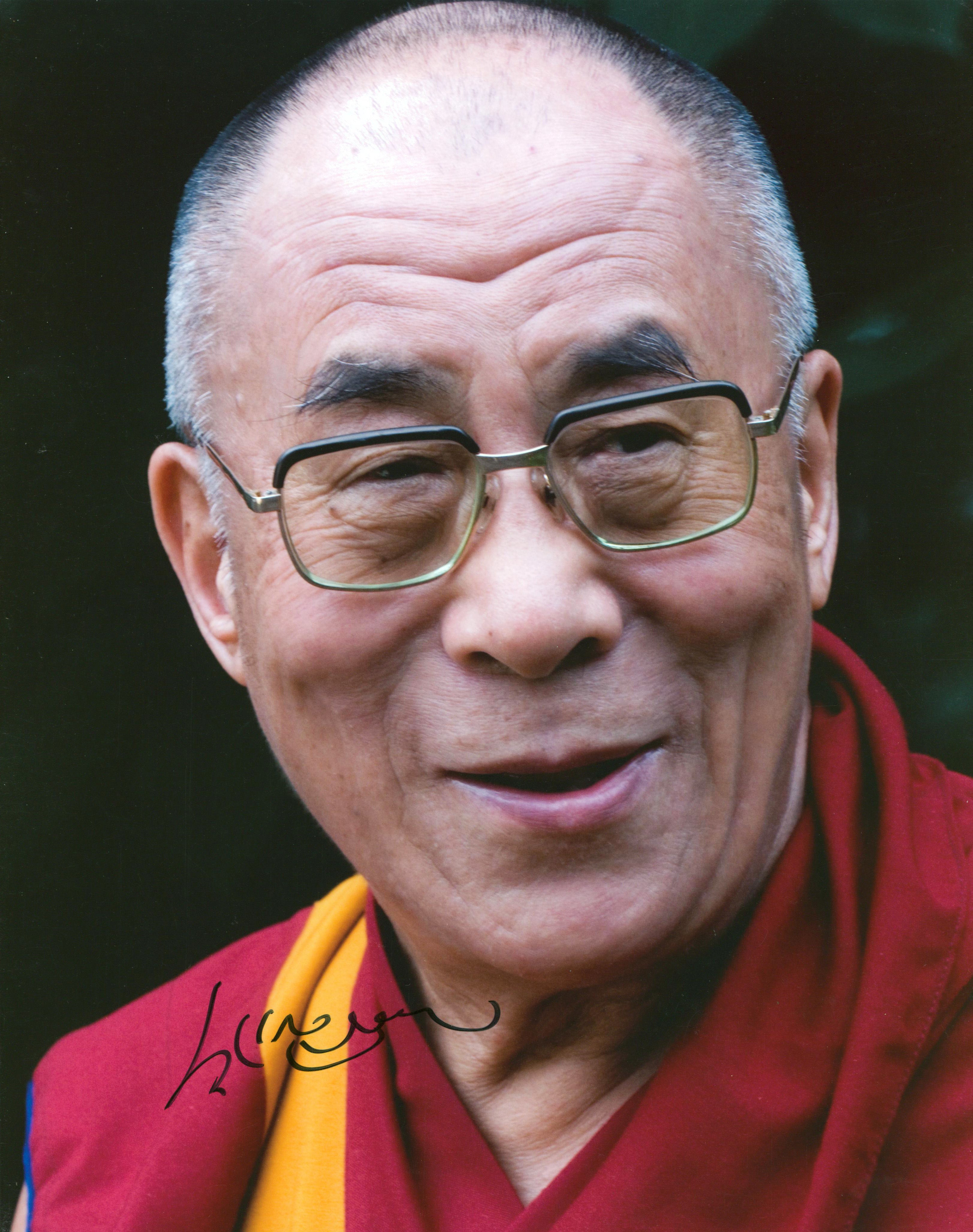 Dalai Lama Authentic Signed 11x14 Photo Autographed JSA #BB66466