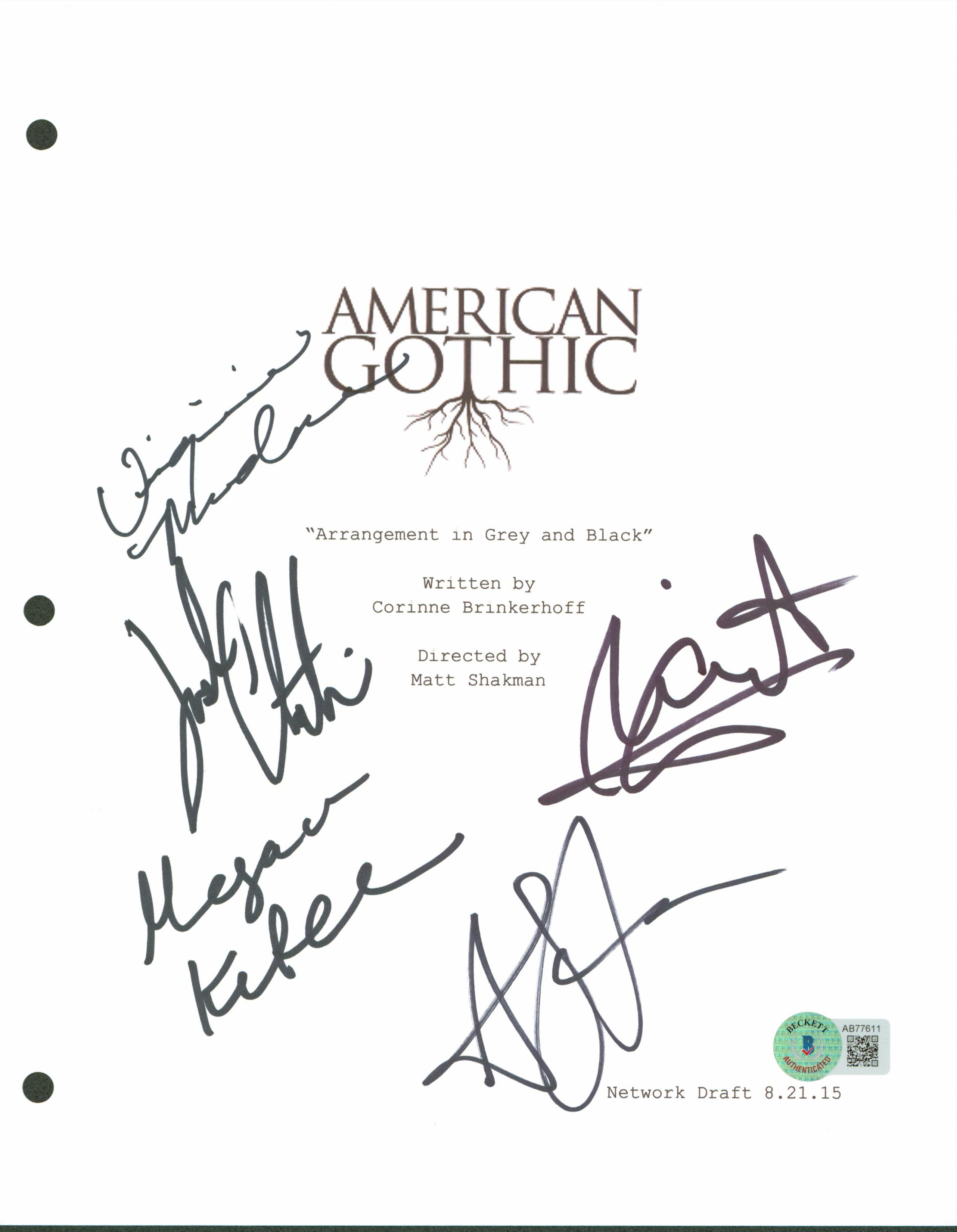 American Gothic (5) Starr, Knight, Chatwin +2 Signed Script Cover BAS #AB77611