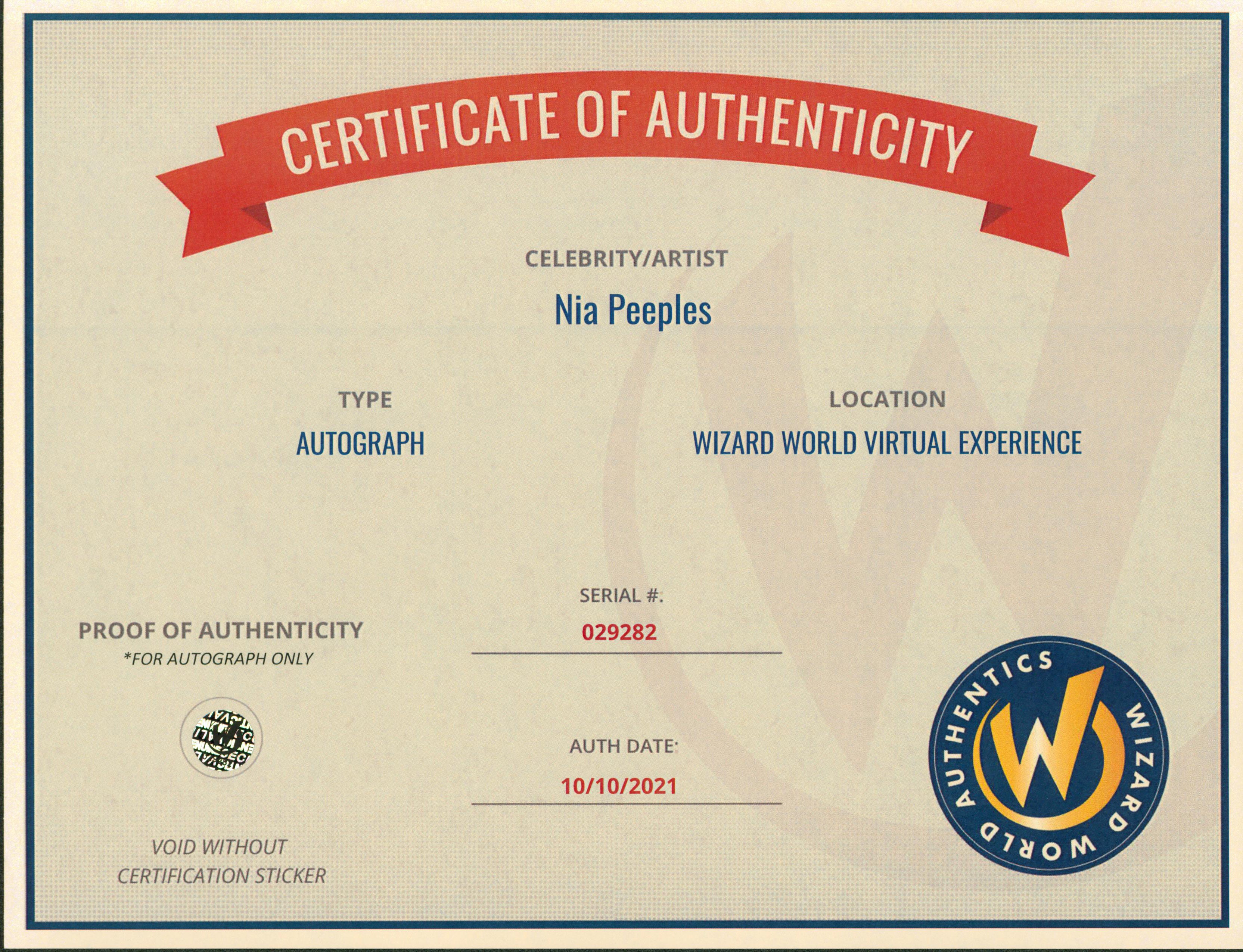 Nia Peeples Pretty Little Liars Authentic Signed 8x10 Photo Wizard World 1