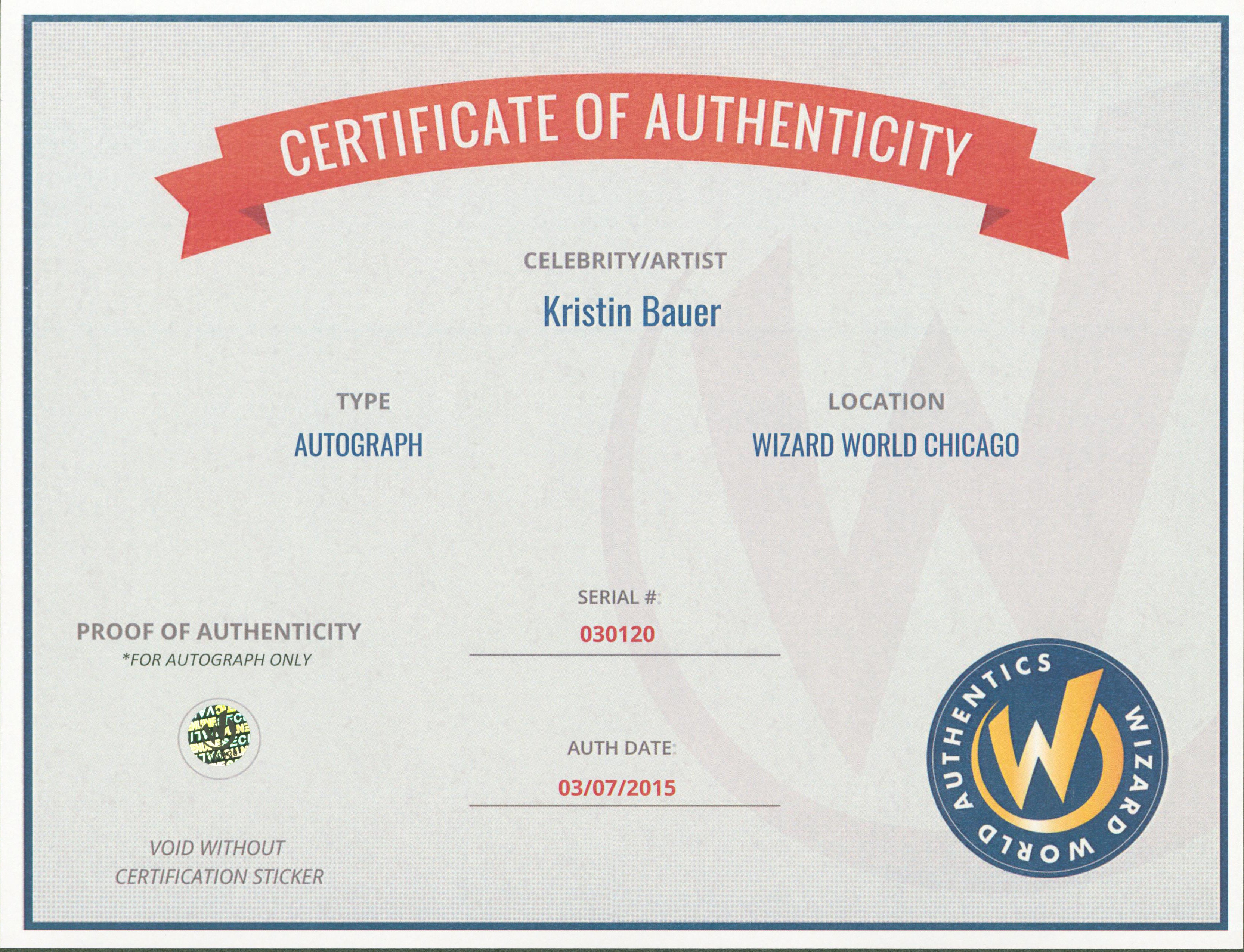 Kristin Bauer True Blood Authentic Signed 8x10 Photo Autographed Wizard World