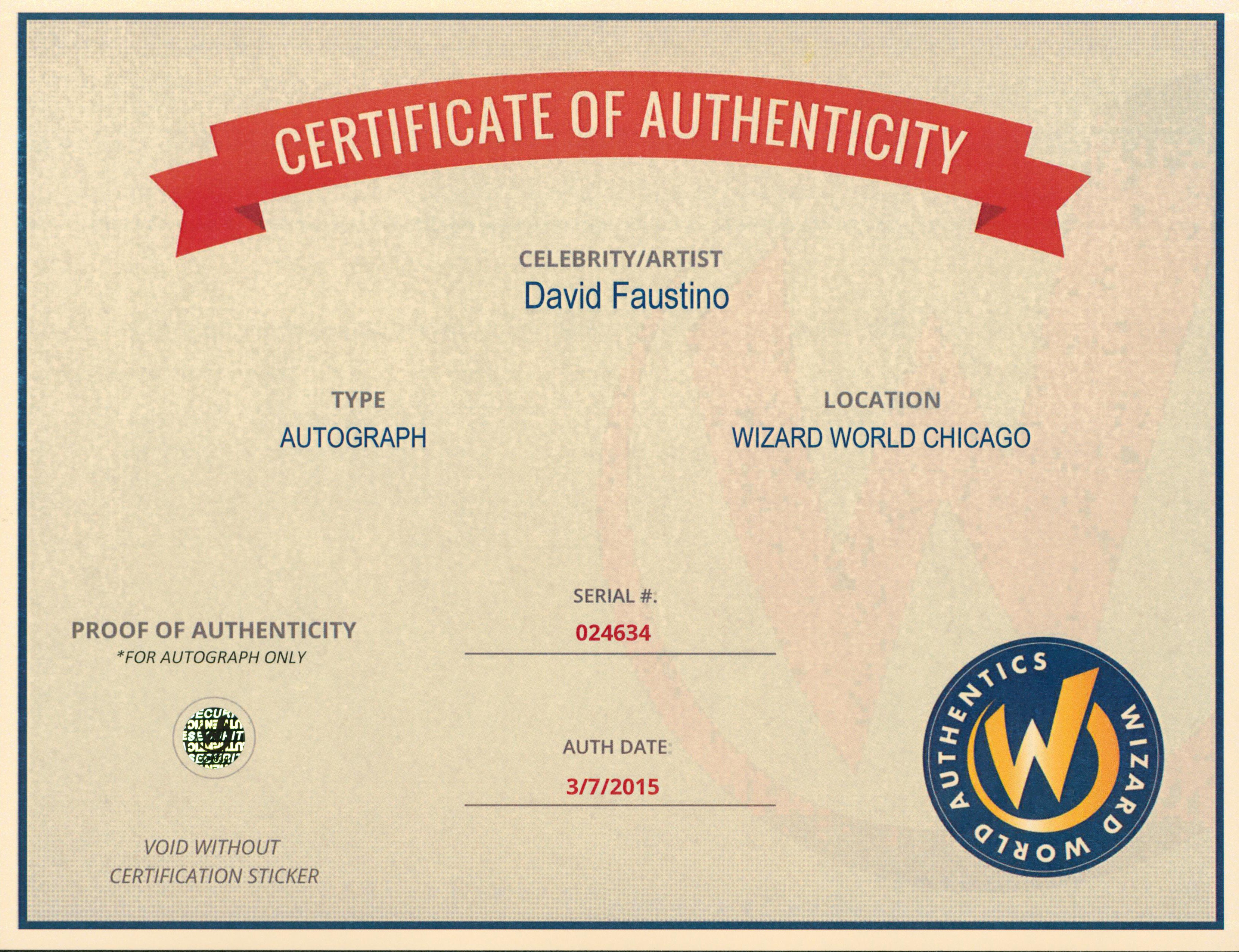 David Faustino The Legend of Korra Authentic Signed 8x10 Photo Wizard World 2