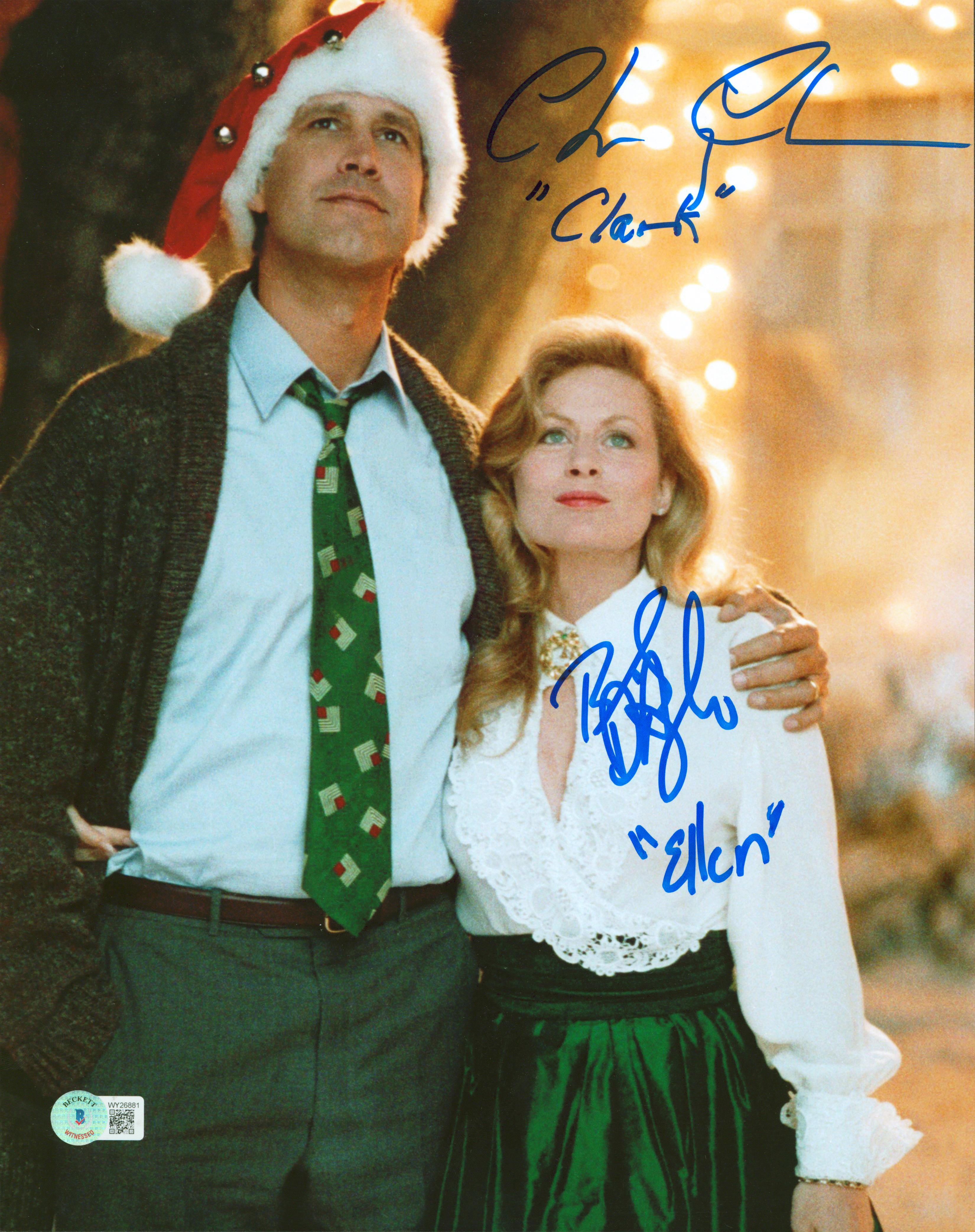 Chevy Chase & Beverly D'Angelo Christmas Vacation Signed 11x14 Photo BAS Wit 3