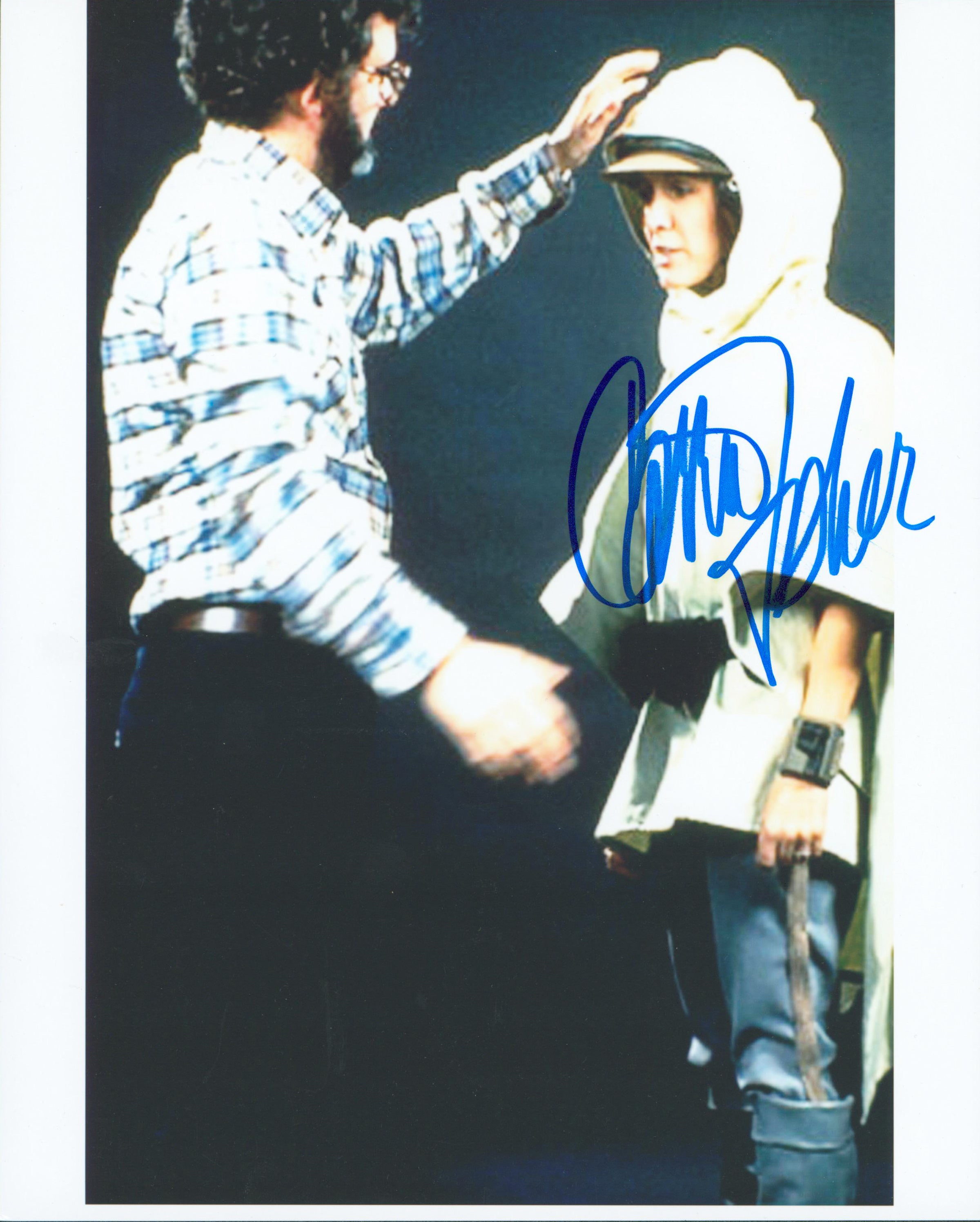 Carrie Fisher Star Wars Return of the Jedi Signed 8x10 Photo BAS #AB77796