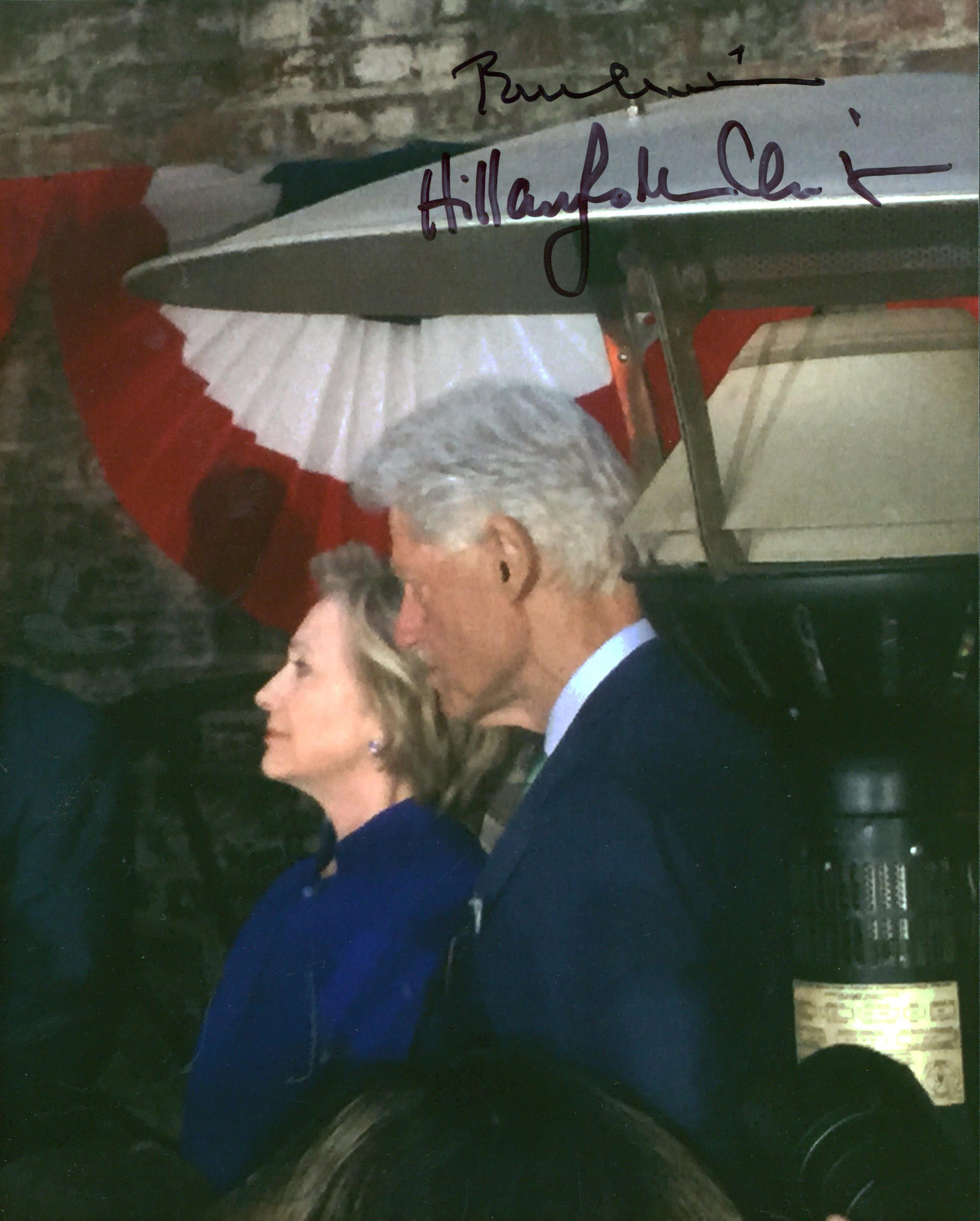 Bill Clinton & Hillary Rodham Clinton Authentic Signed 8x10 Photo BAS #AB77950