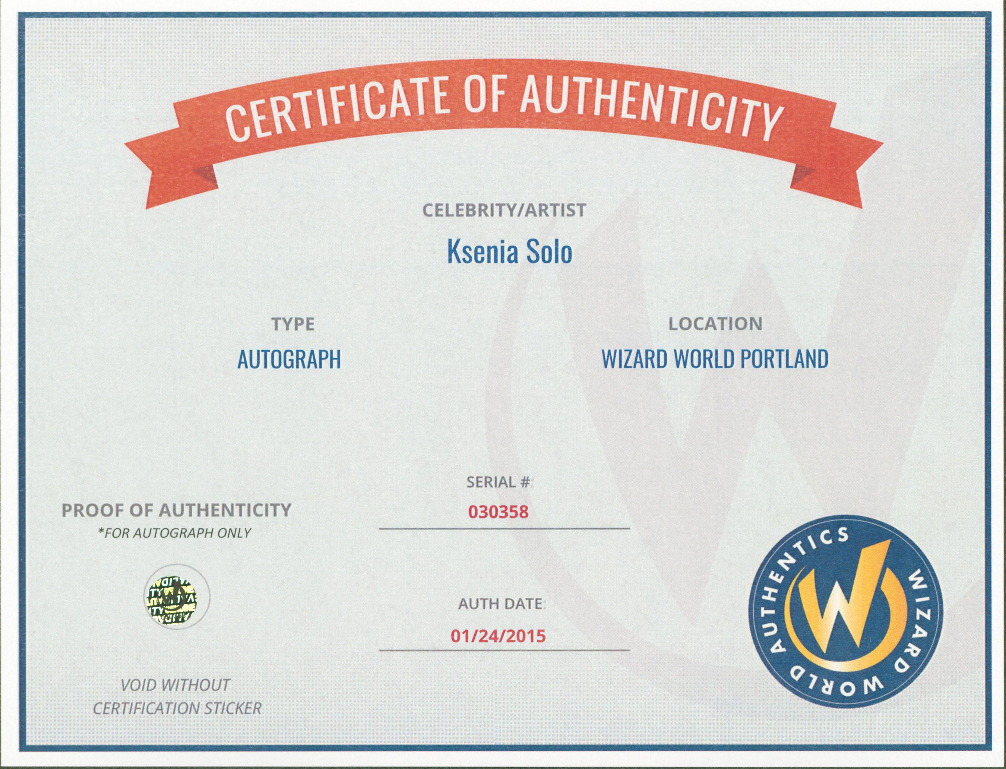 Ksenia Solo Orphan Black Authentic Signed 8x10 Photo Autographed Wizard World 1