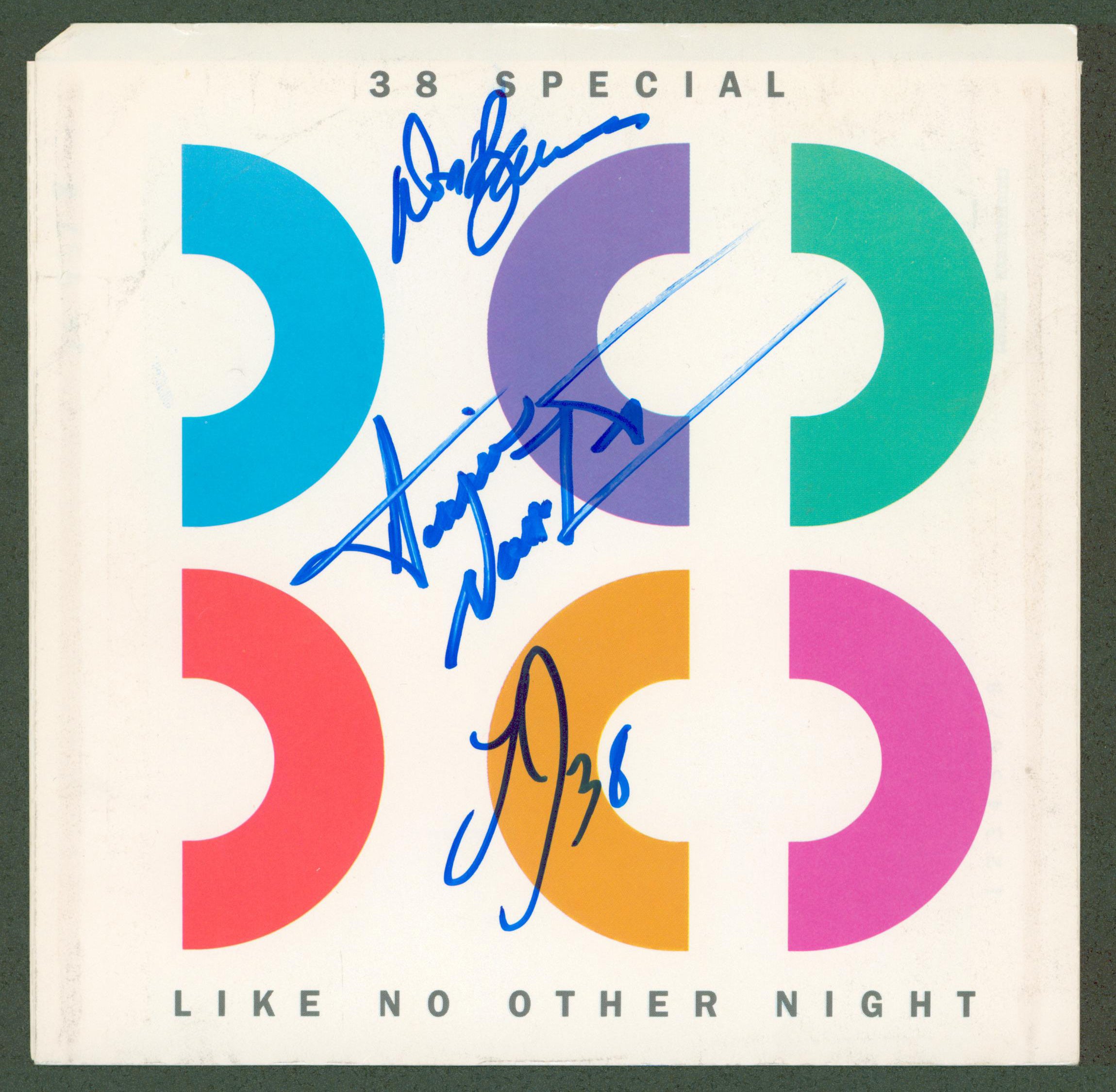 .38 Special (3) Van Zant, Barnes & Junstrom Signed 45 RPM Album Cover BAS 1