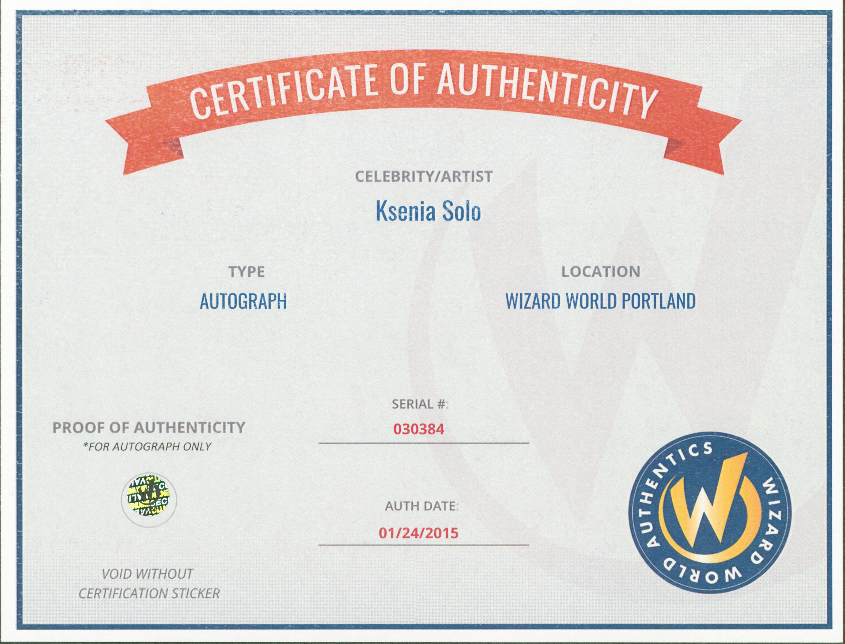 Ksenia Solo Lost Girl Authentic Signed 8x10 Photo Autographed Wizard World 5