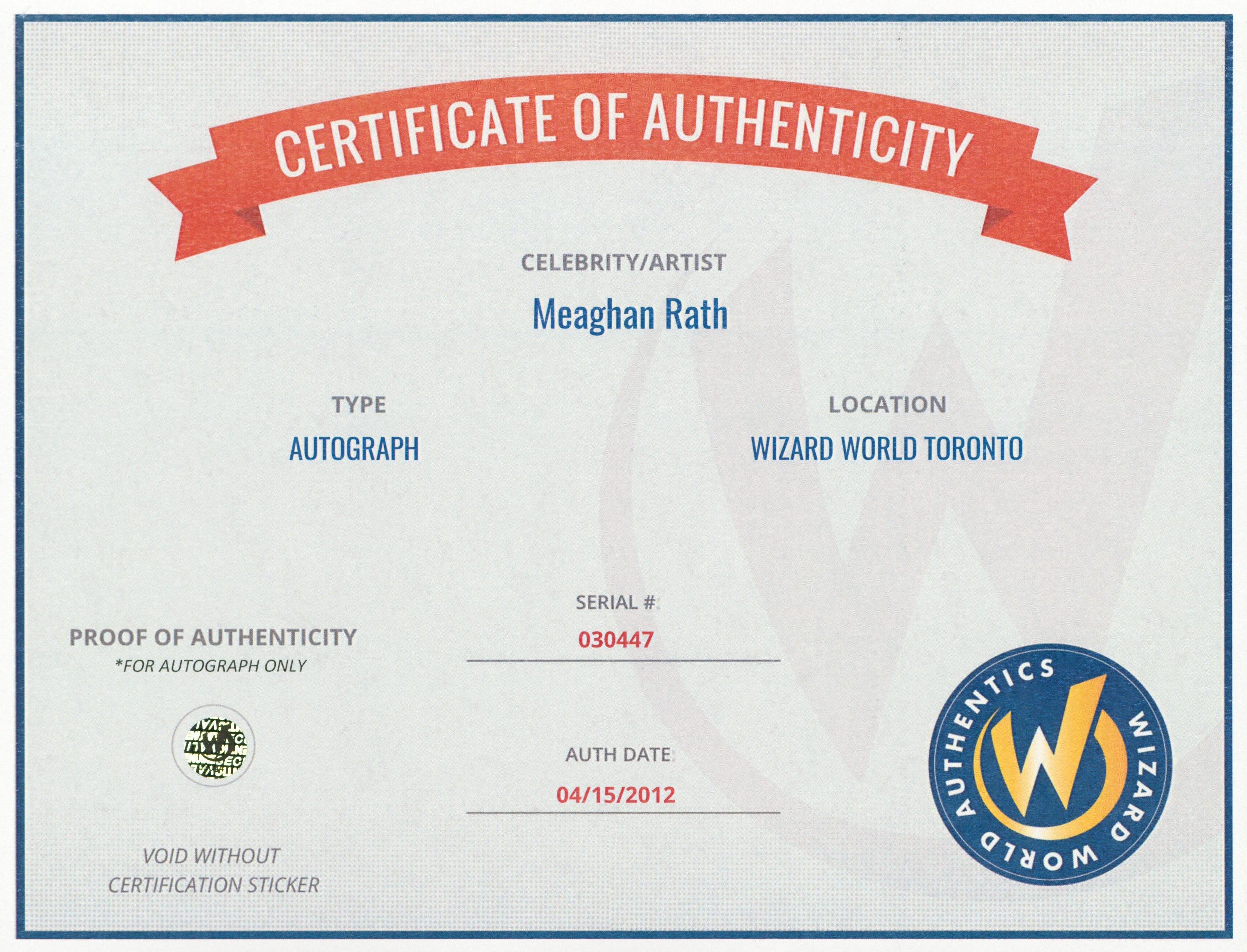 Meaghan Rath Being Human Authentic Signed 8x10 Photo Wizard World 2