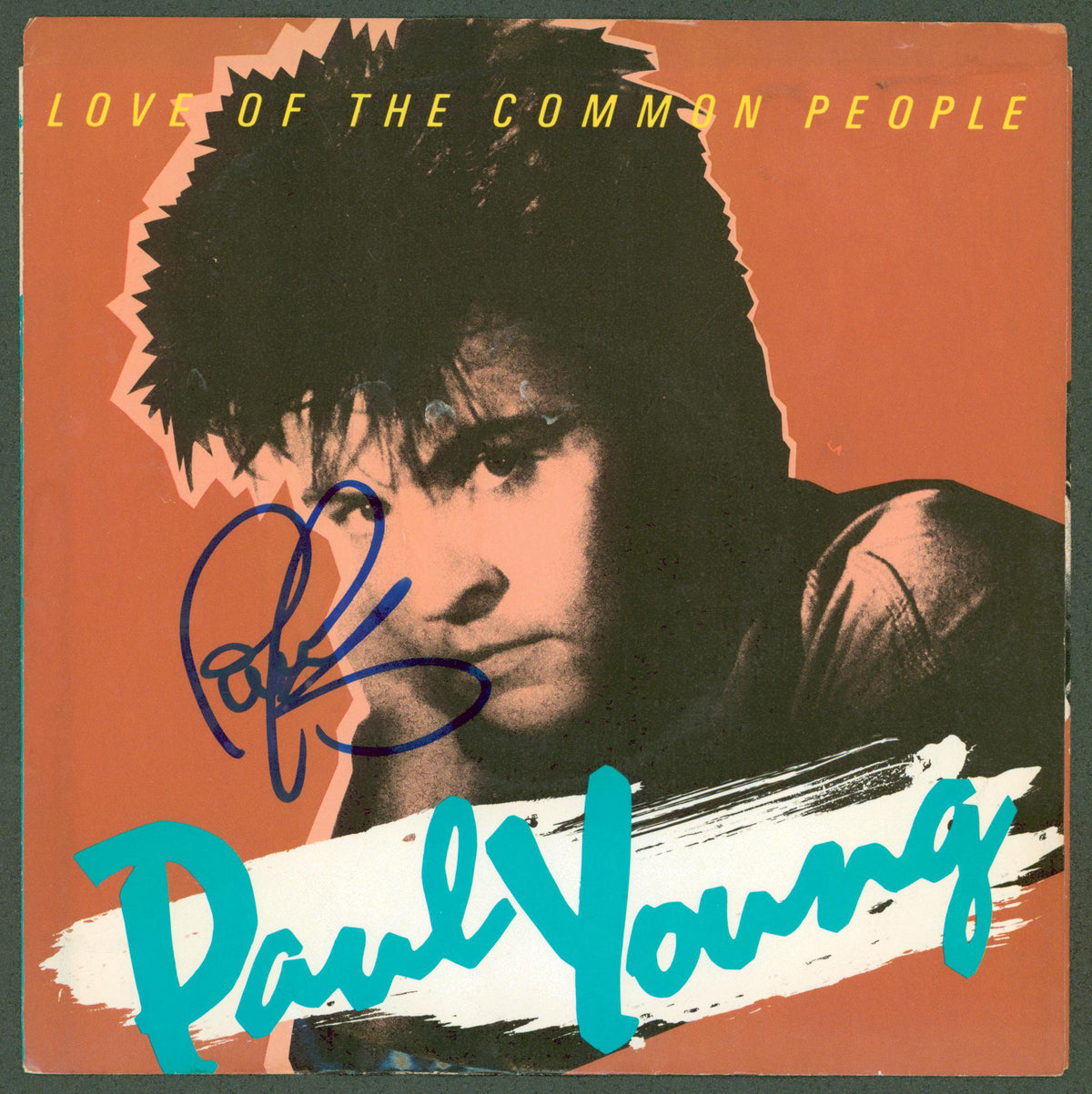 Paul Young Signed Love Of The Common People 45 RPM Album Cover BAS #BG83018